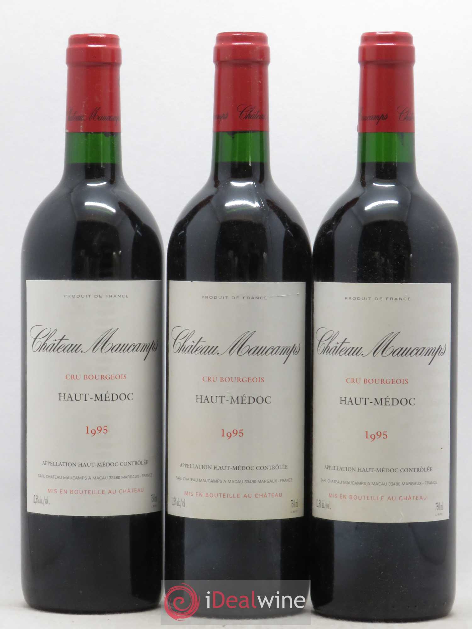 Château Maucamps Cru Bourgeois 1995 - Lot de 3 bouteilles - 0