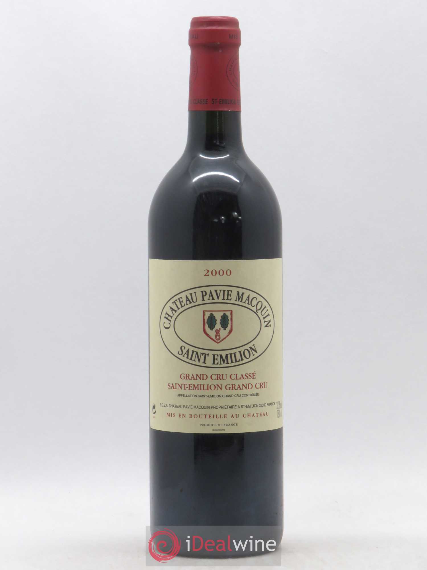 Château Pavie Macquin 1er Grand Cru Classé B 2000 - Lot de 1 bouteille - 0
