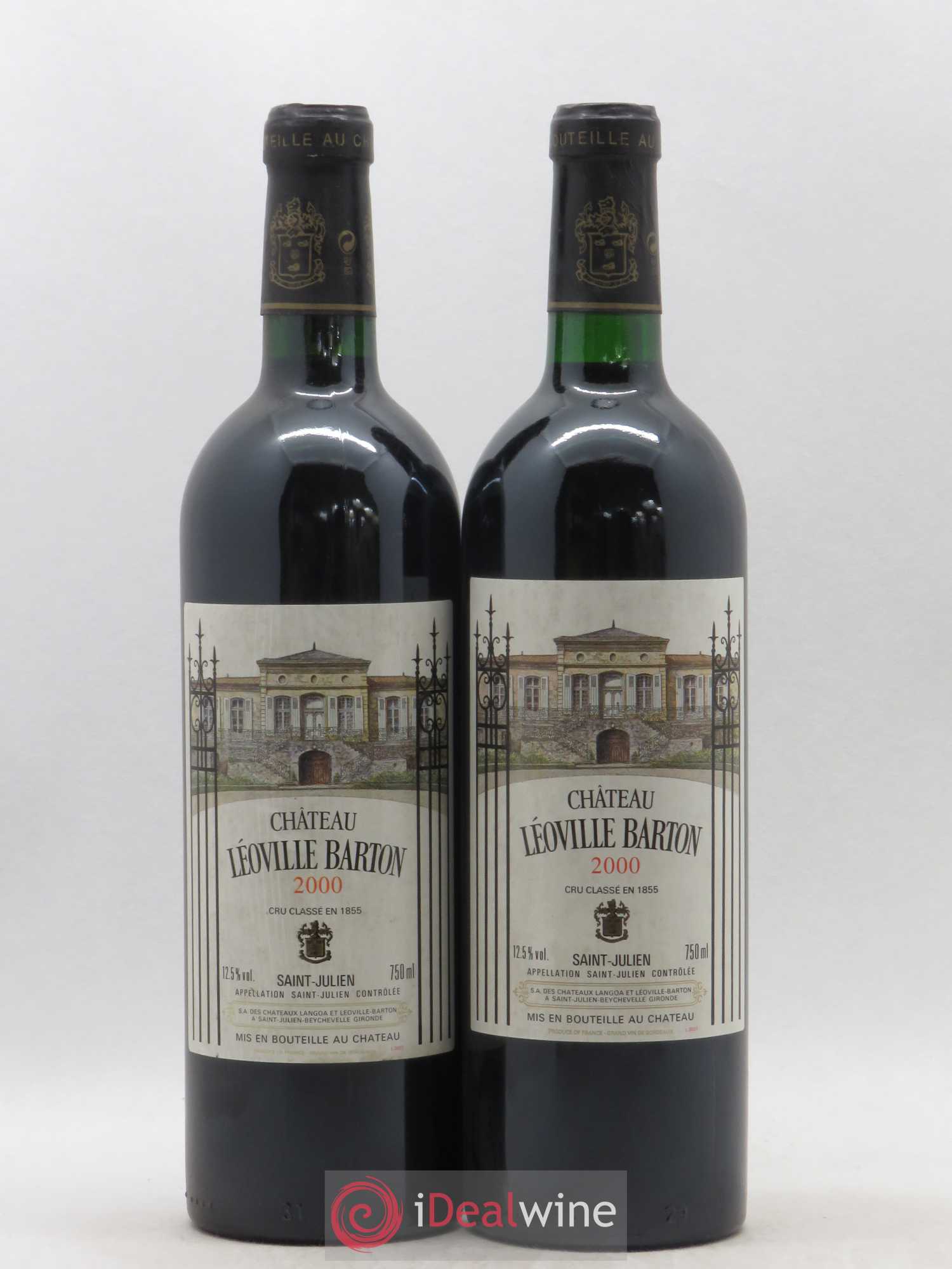 Château Léoville Barton 2ème Grand Cru Classé 2000 - Lot de 2 bouteilles - 0