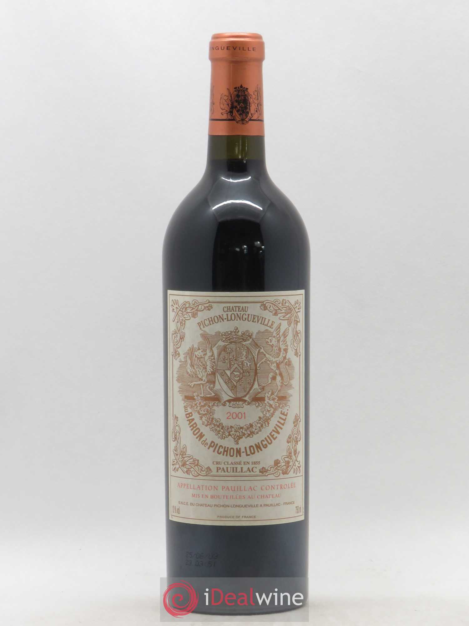 Pichon Longueville Baron 2ème Grand Cru Classé 2001 - Lot de 1 bouteille - 0