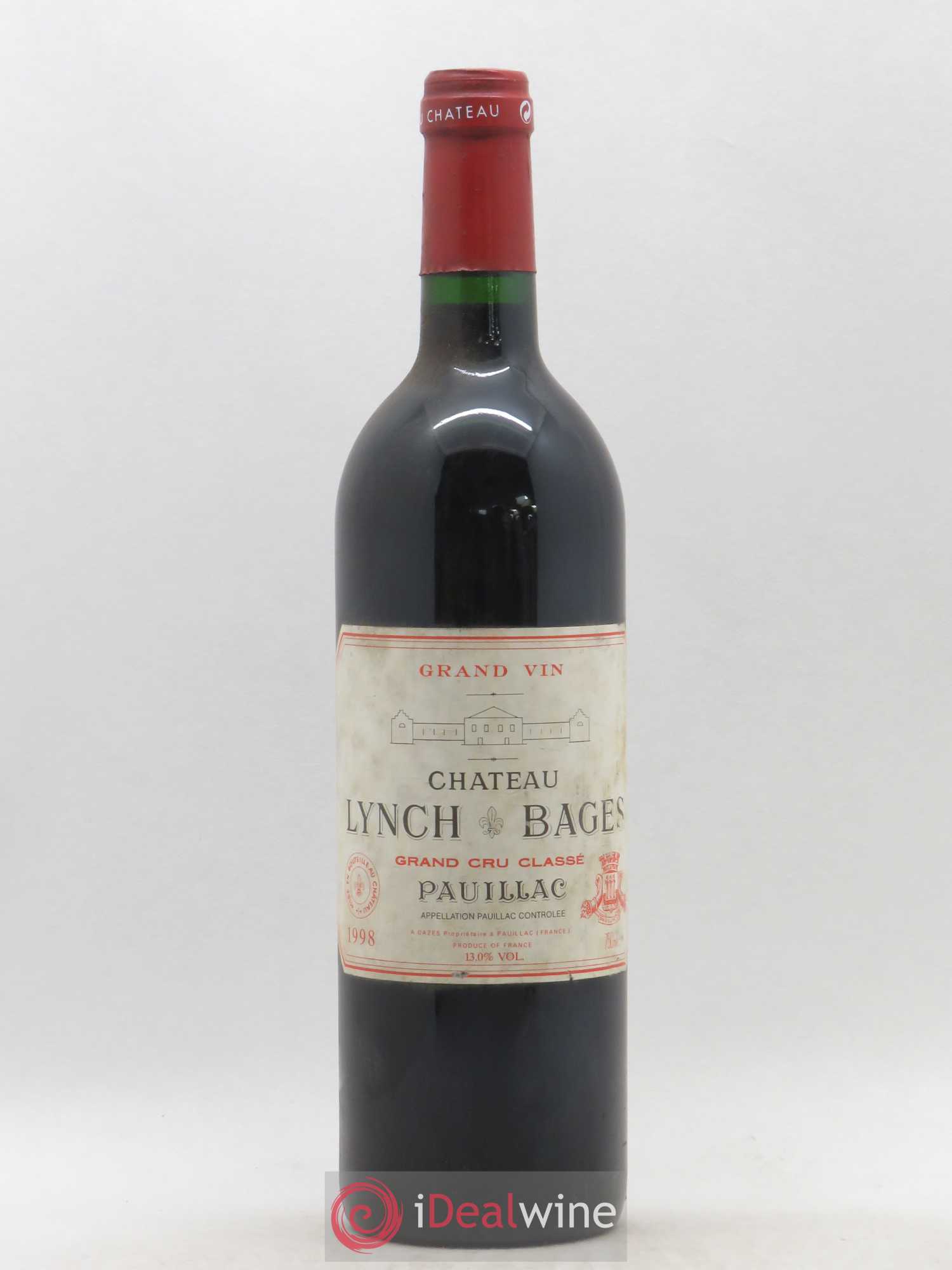 Château Lynch Bages 5ème Grand Cru Classé 1998 - Lot de 1 bouteille - 0