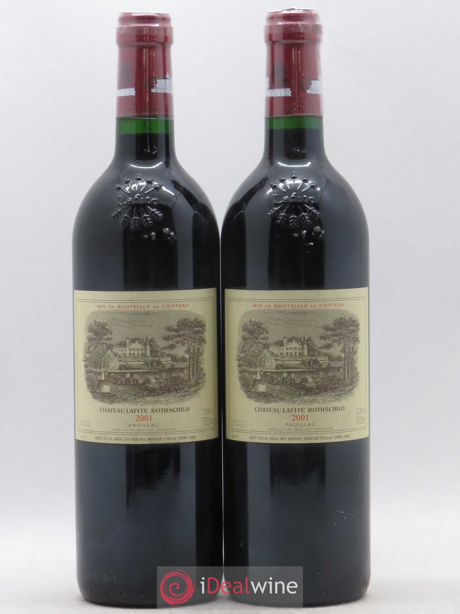 Château Lafite Rothschild 1er Grand Cru Classé 2001 - Lot de 2 bouteilles - 0