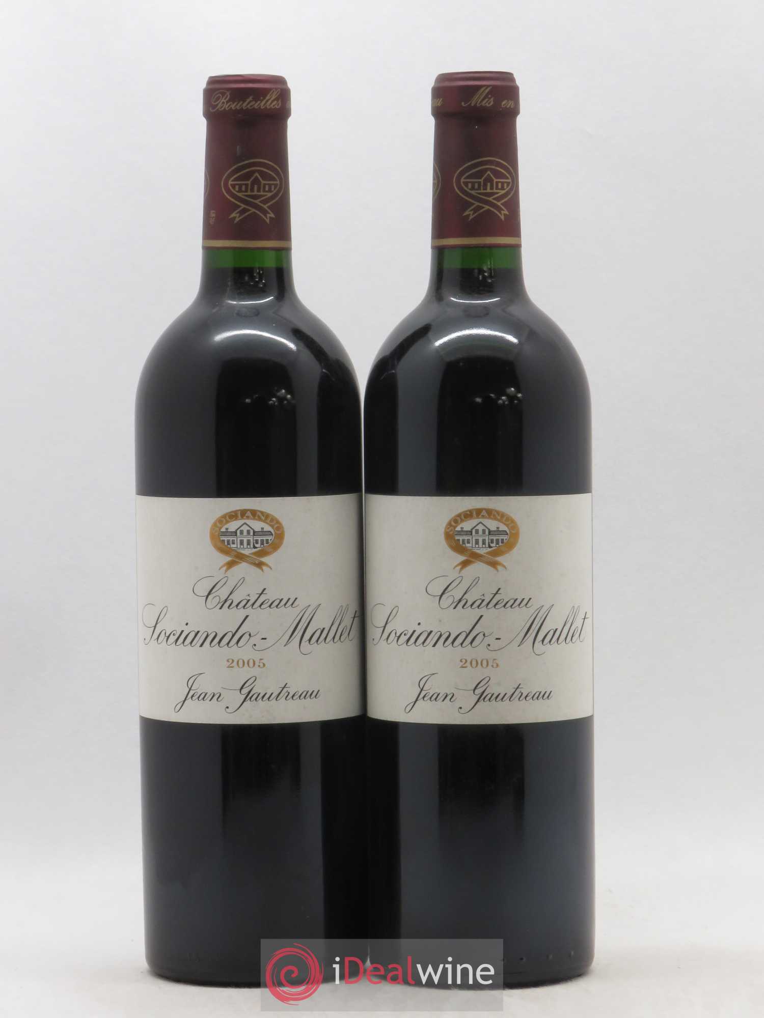 Château Sociando Mallet 2005 - Lot de 2 bouteilles - 0