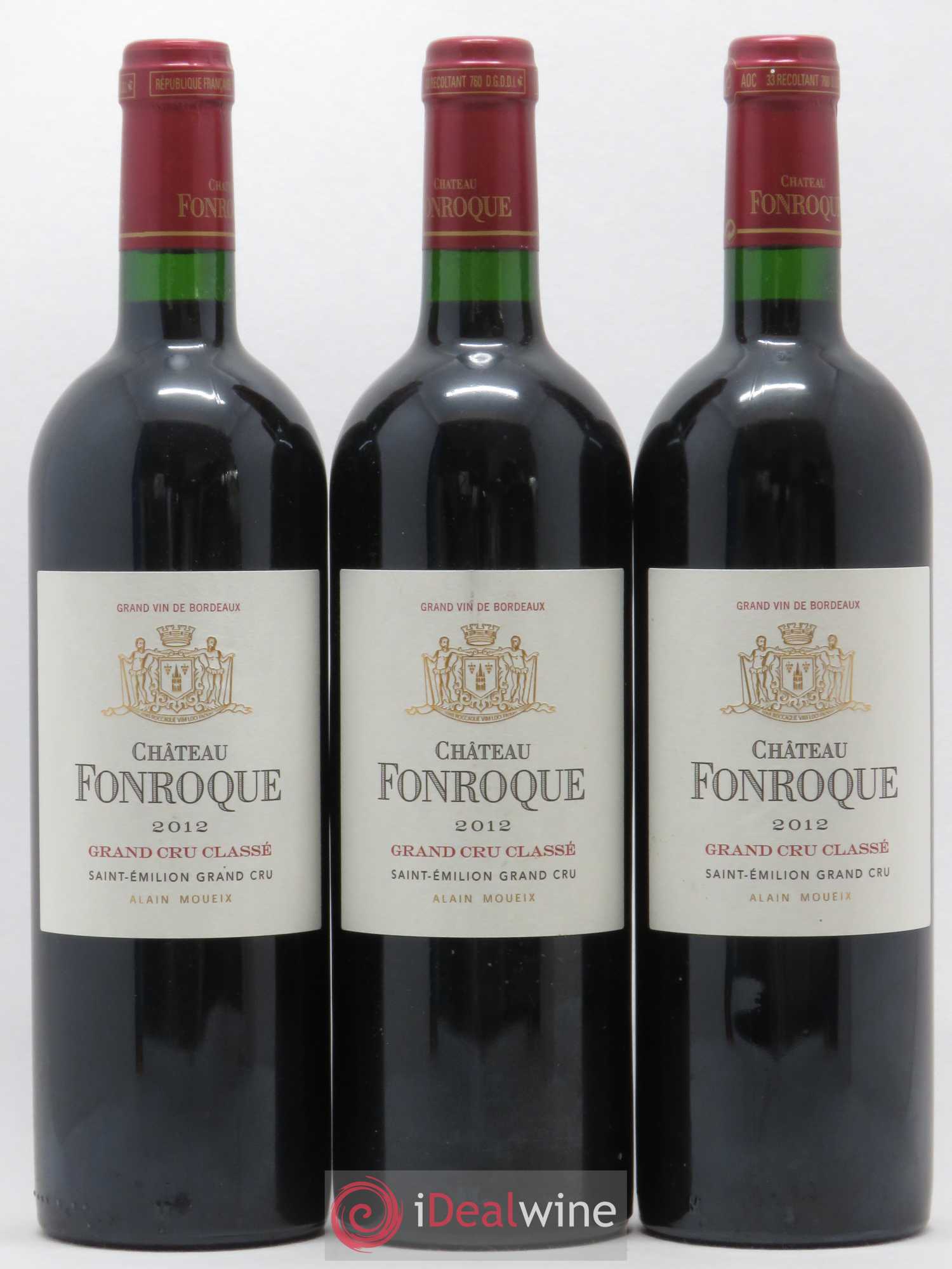 Château Fonroque Grand Cru Classé 2012 - Lot of 3 bottles - 0