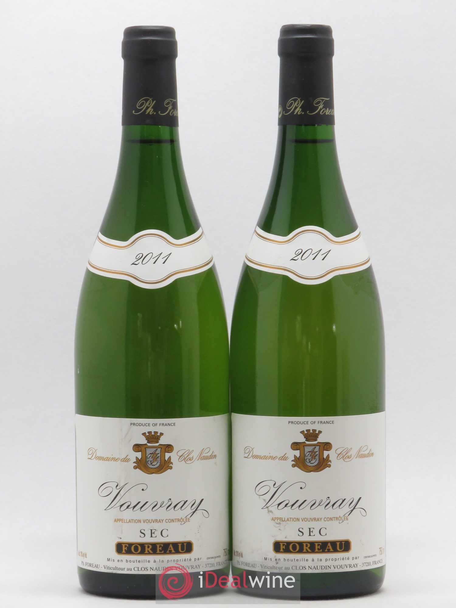 Vouvray Sec Clos Naudin - Philippe Foreau 2011 - Lot de 2 bouteilles - 0