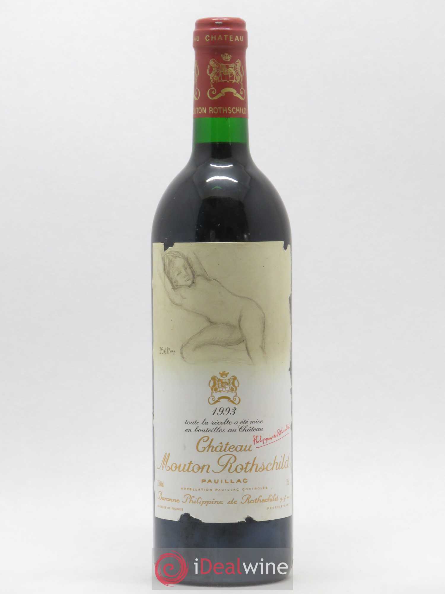 Château Mouton Rothschild 1er Grand Cru Classé 1993 - Lot de 1 bouteille - 0