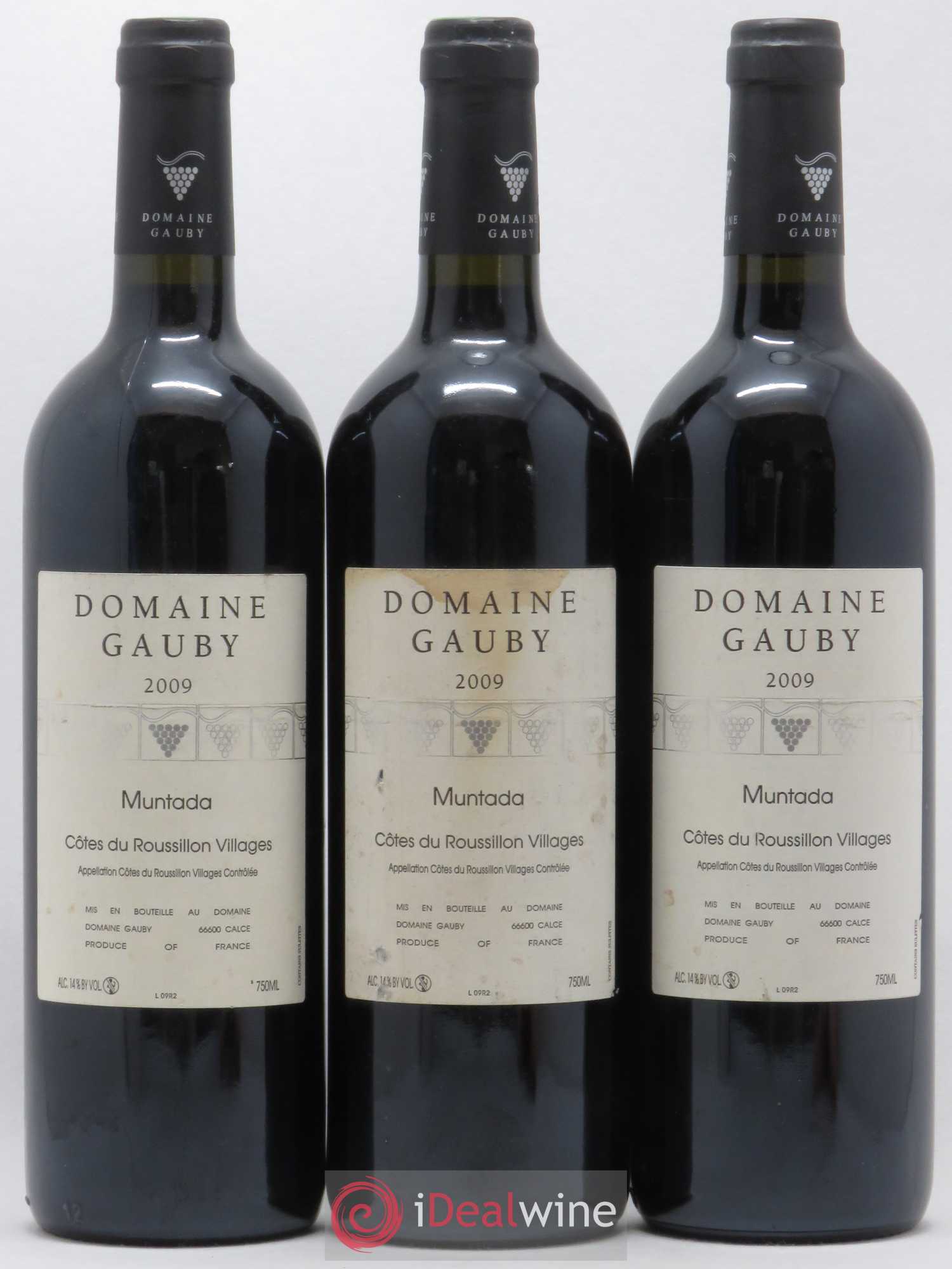 Côtes Catalanes (anciennement Côtes du Roussillon Villages) La Muntada Gauby (Domaine) 2009 - Lot de 3 bouteilles - 0