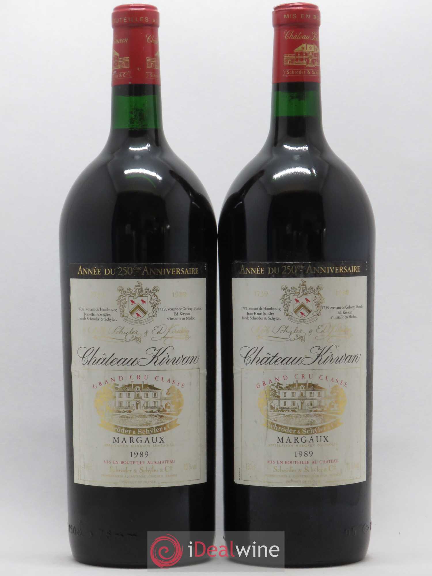 Château Kirwan 3ème Grand Cru Classé 1989 - Lot de 2 magnums - 0
