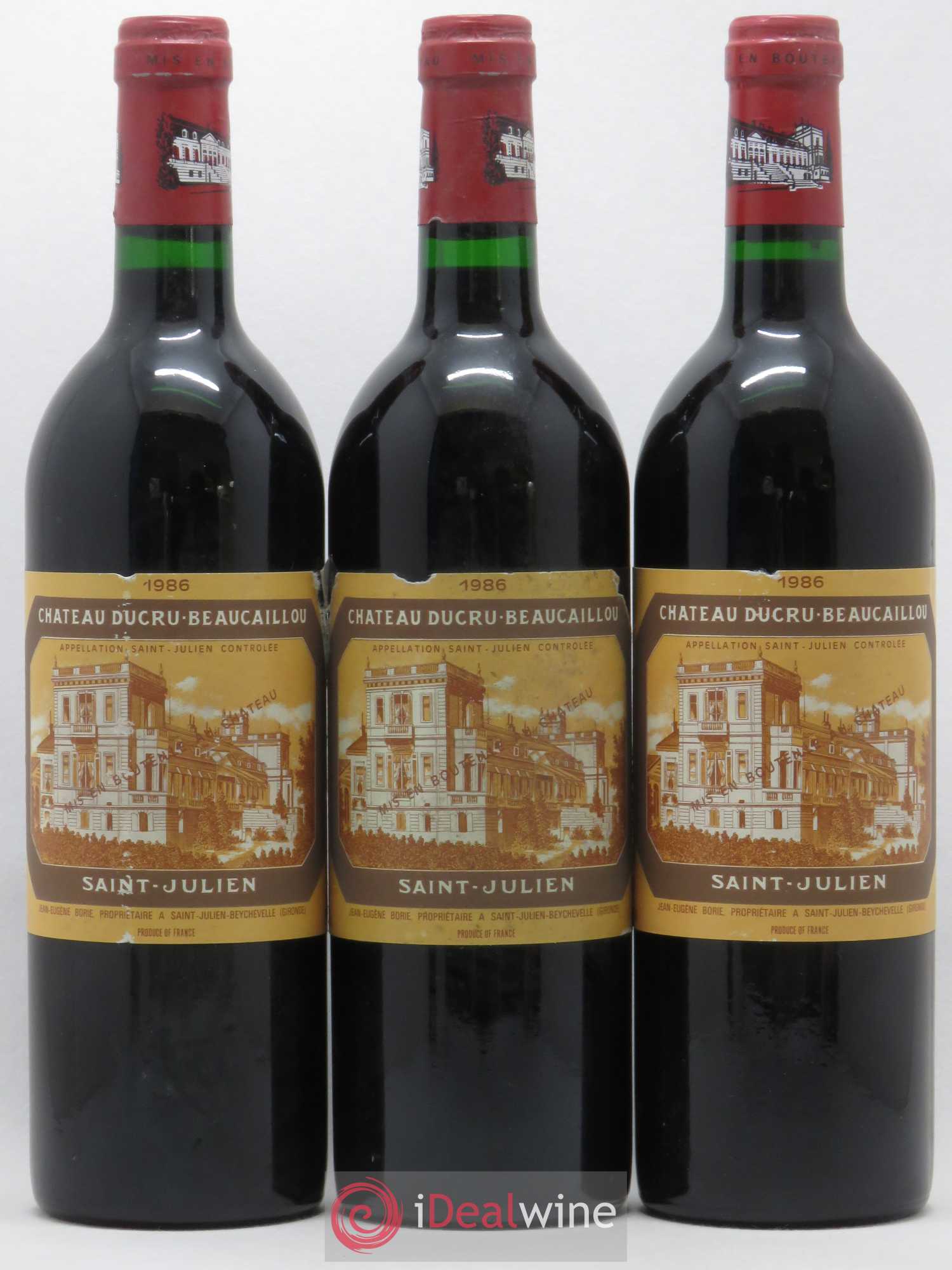 Château Ducru Beaucaillou 2ème Grand Cru Classé 1986 - Lot de 3 bouteilles - 0
