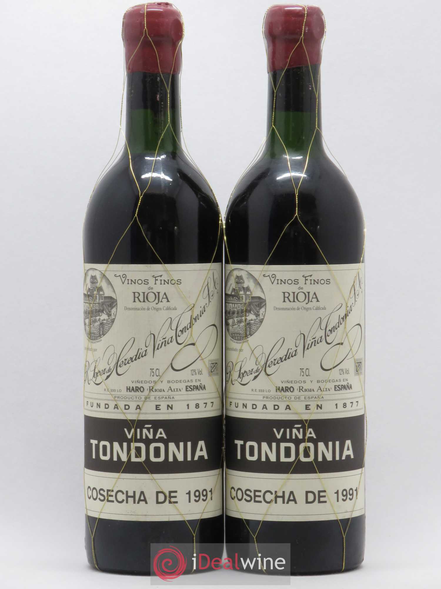 Rioja DOCA Vina Tondonia Gran Reserva Lopez de Heredia 1991 - Lotto di 2 bottiglie - 0