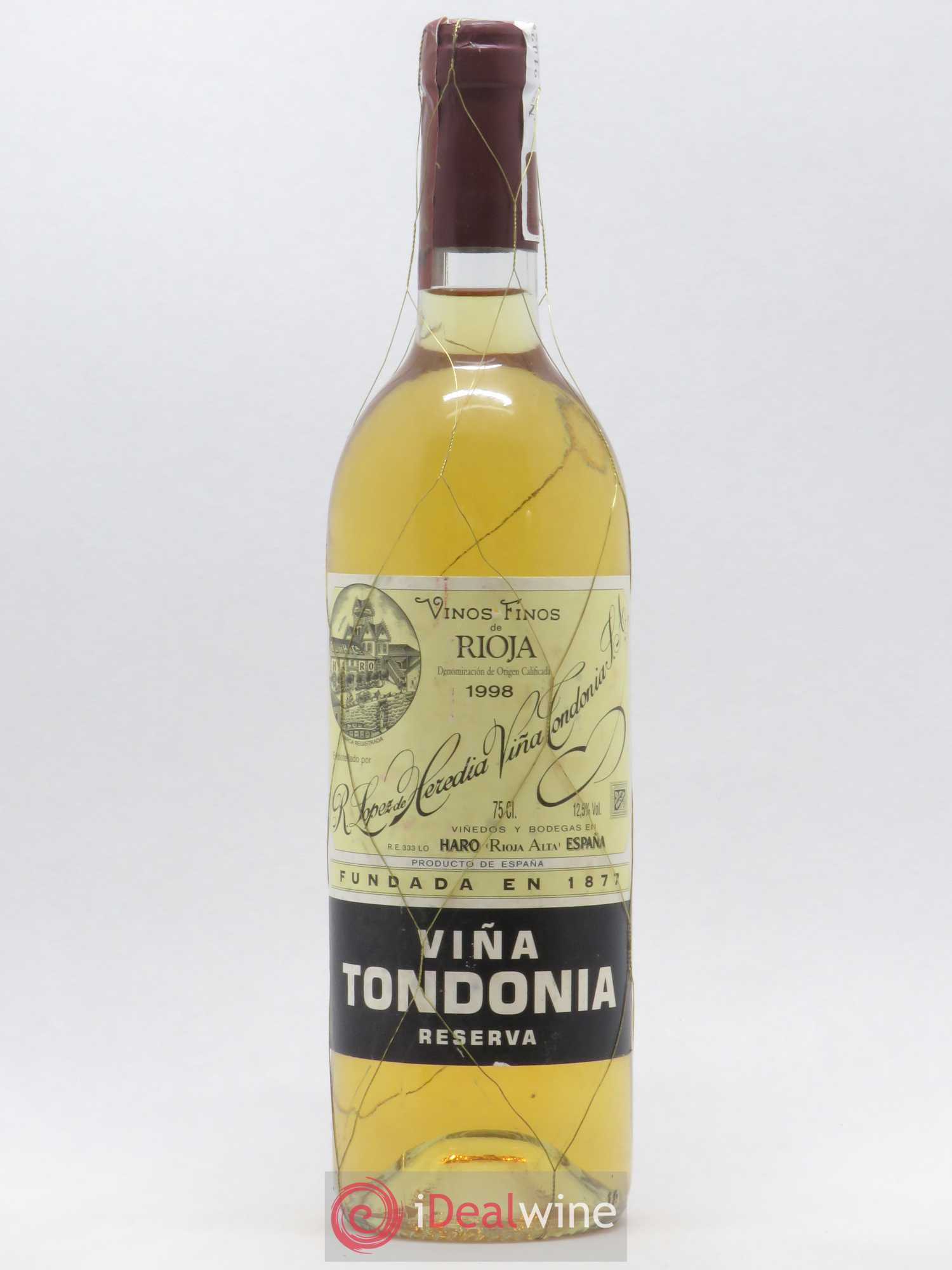 Rioja DOCA Reserva Vina Tondonia R. Lopez de Heredia 1998 - Lot de 1 bouteille - 0