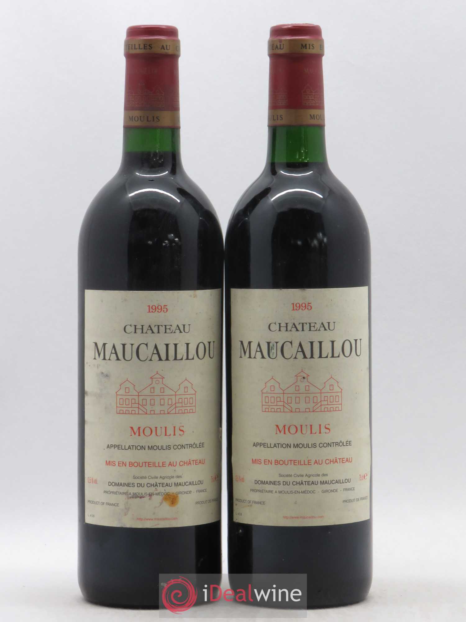 Château Maucaillou 1995 - Lot de 2 bouteilles - 0