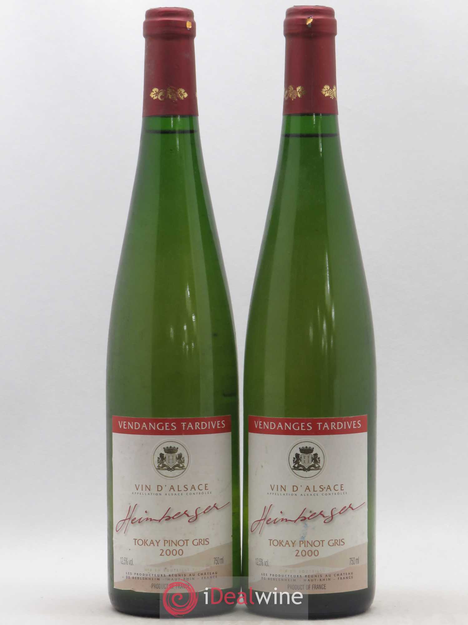 Pinot Gris (Tokay) Vendanges Tardives Heimberger Cave de Beblenheim 2000 - Lotto di 2 bottiglie - 0