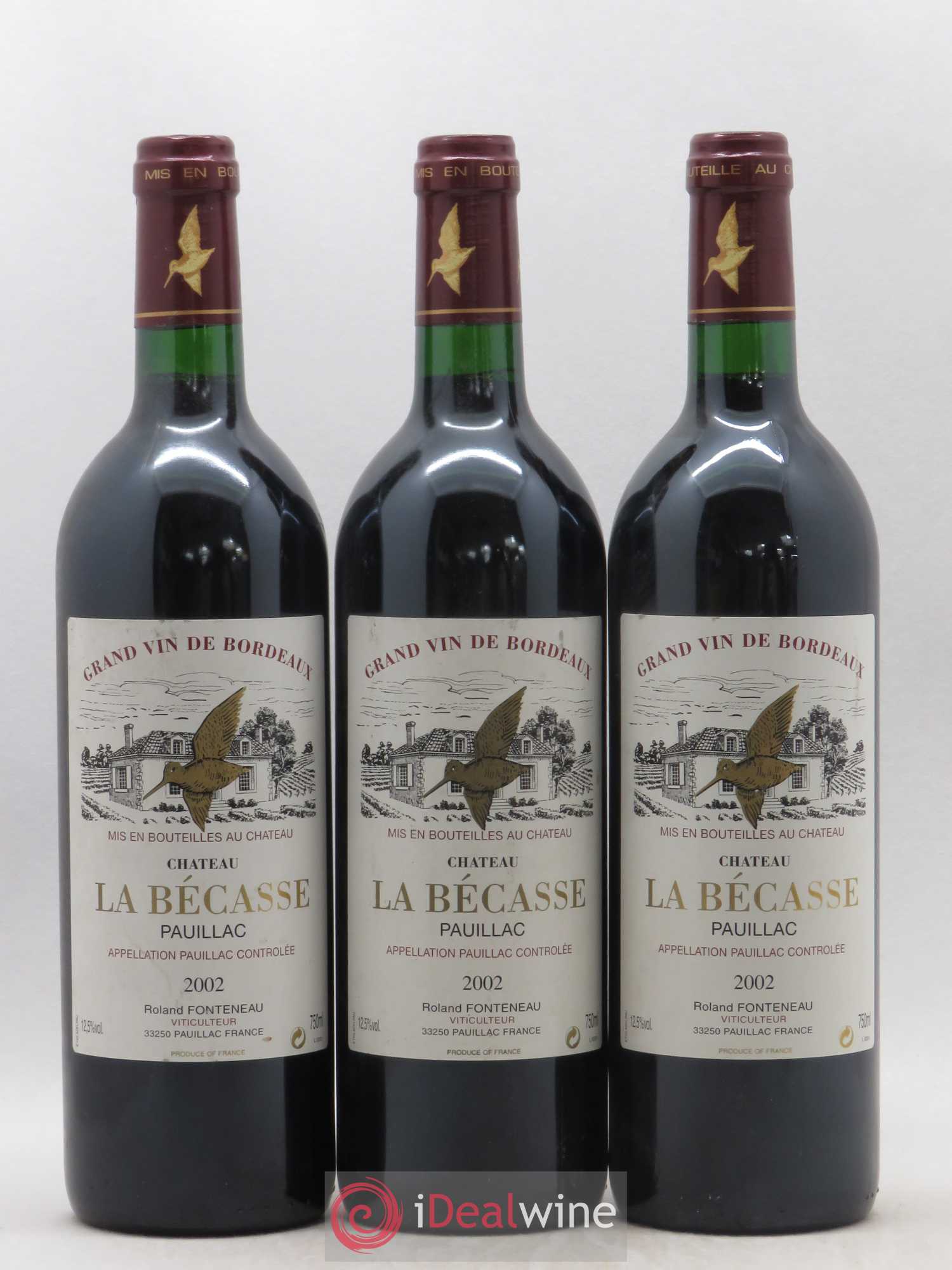 Château la Bécasse 2002 - Lot de 3 bouteilles - 0