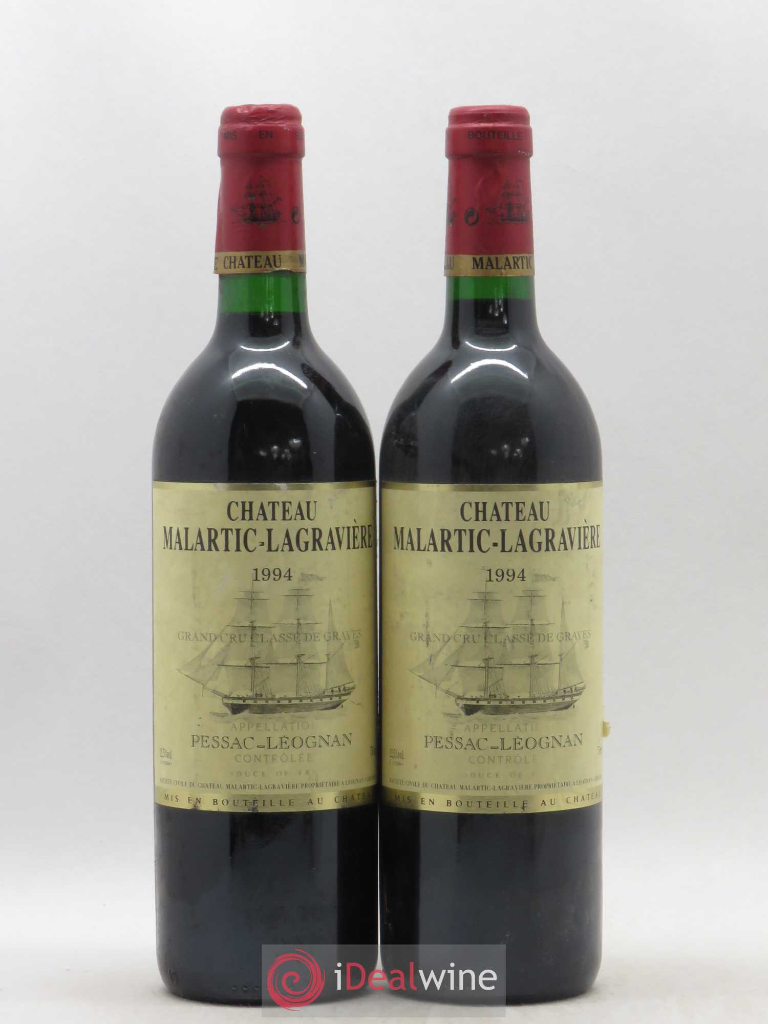 Château Malartic-Lagravière Cru Classé de Graves 1994 - Lot de 2 bouteilles - 0