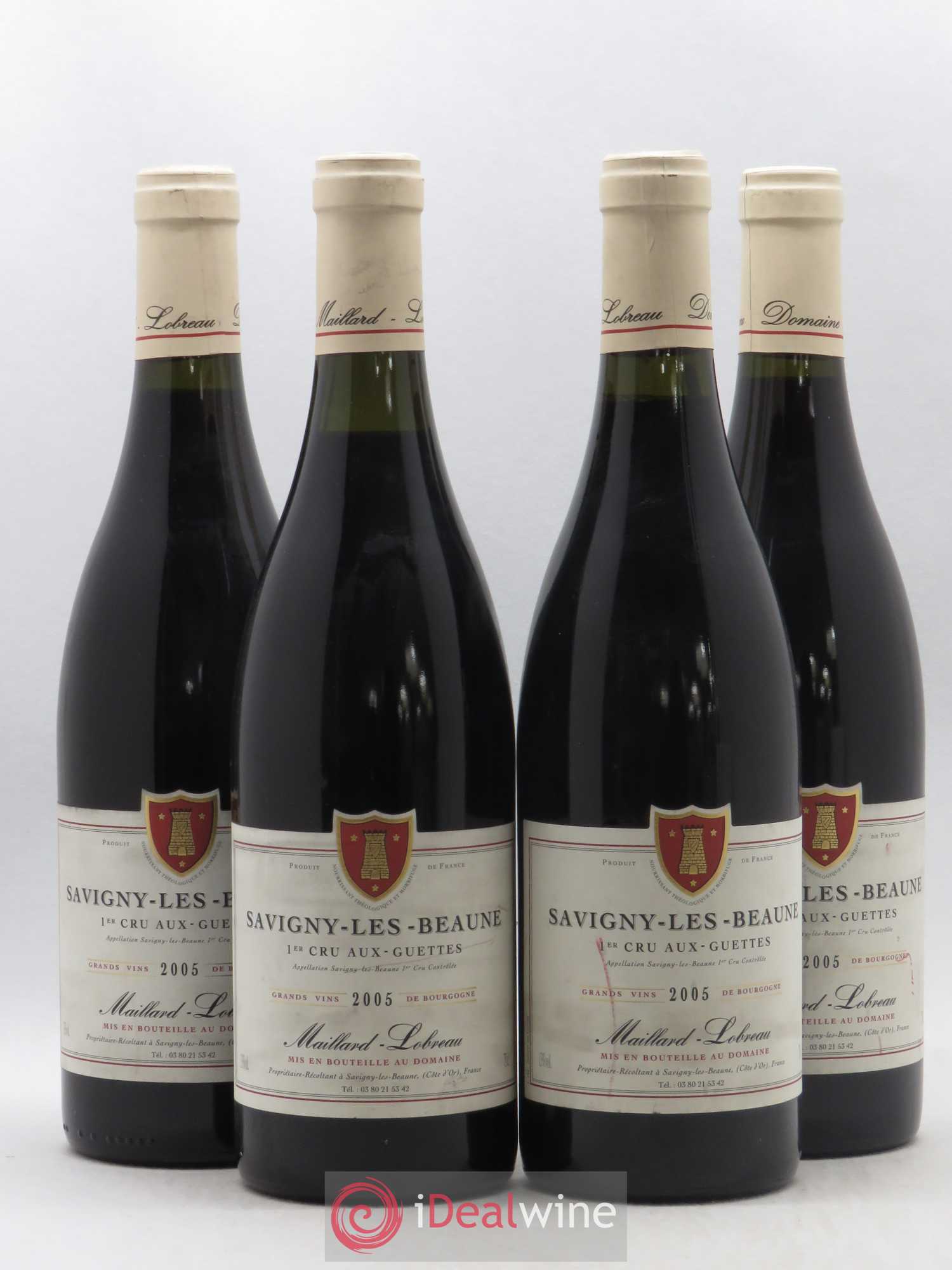 Savigny-lès-Beaune 1er Cru Maillard Lebeau Aux Guettes 2005 - Posten von 4 Flaschen - 0