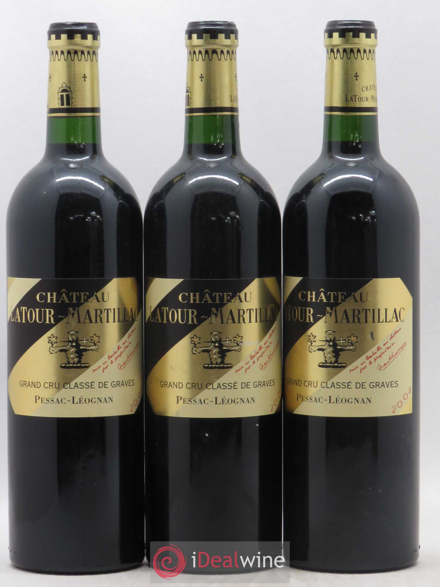 Château Latour-Martillac Cru Classé de Graves 2008 - Lot de 3 bouteilles - 0