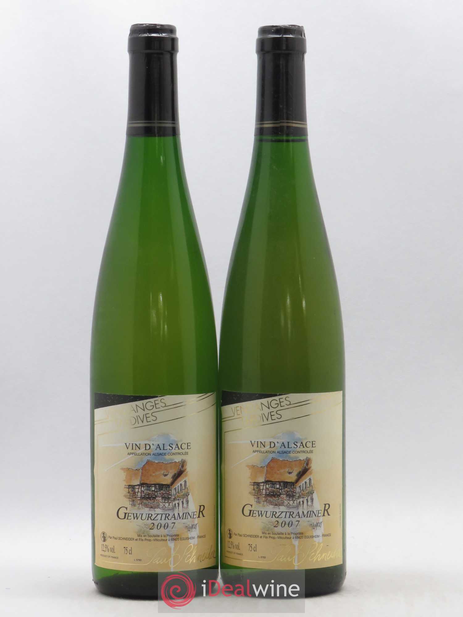 Gewurztraminer Vendanges Tardives Schneider 2007 - Lotto di 2 bottiglie - 0