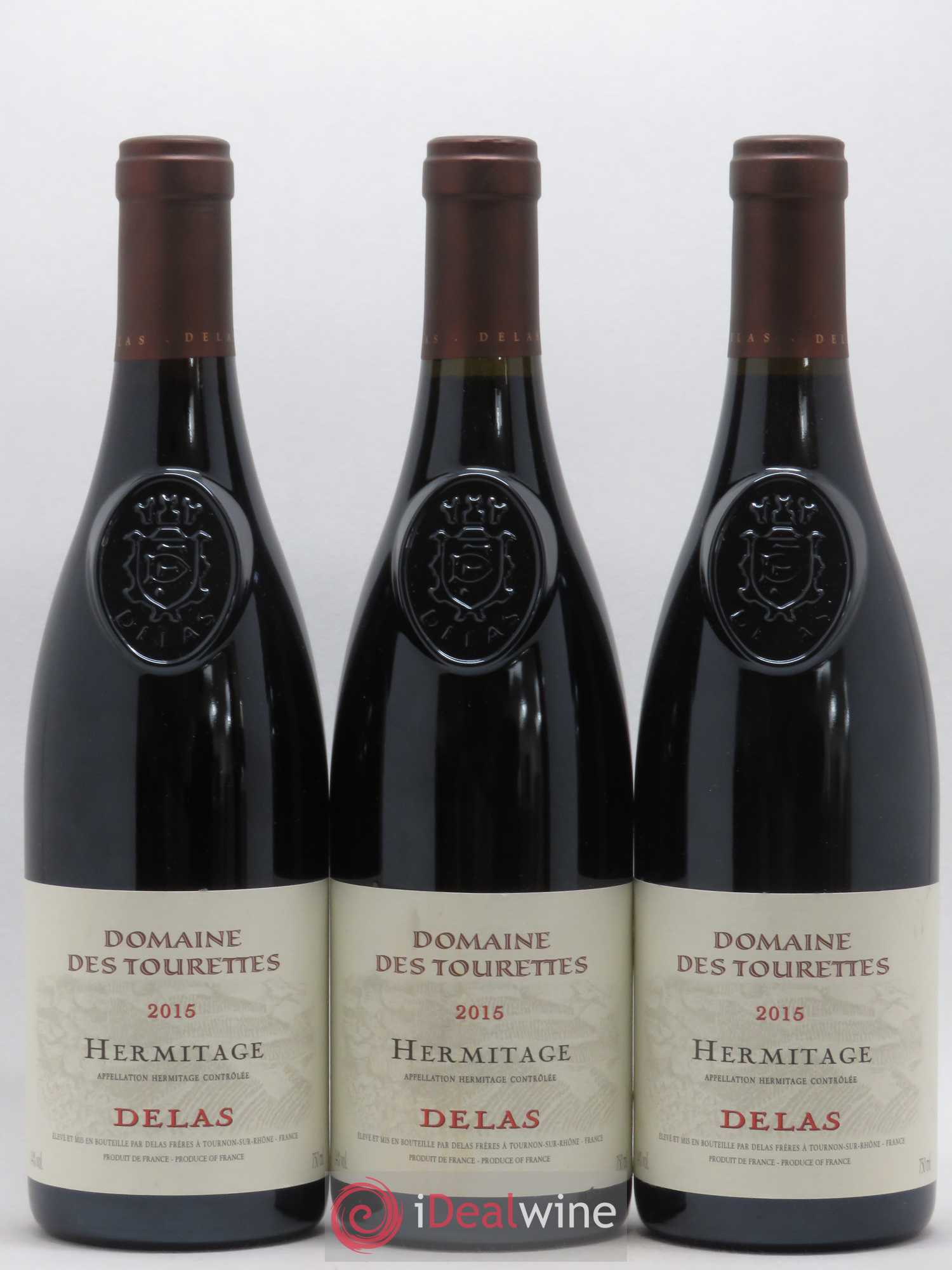 Hermitage Domaine des Tourettes Delas Frères 2015 - Lot de 3 bouteilles - 0