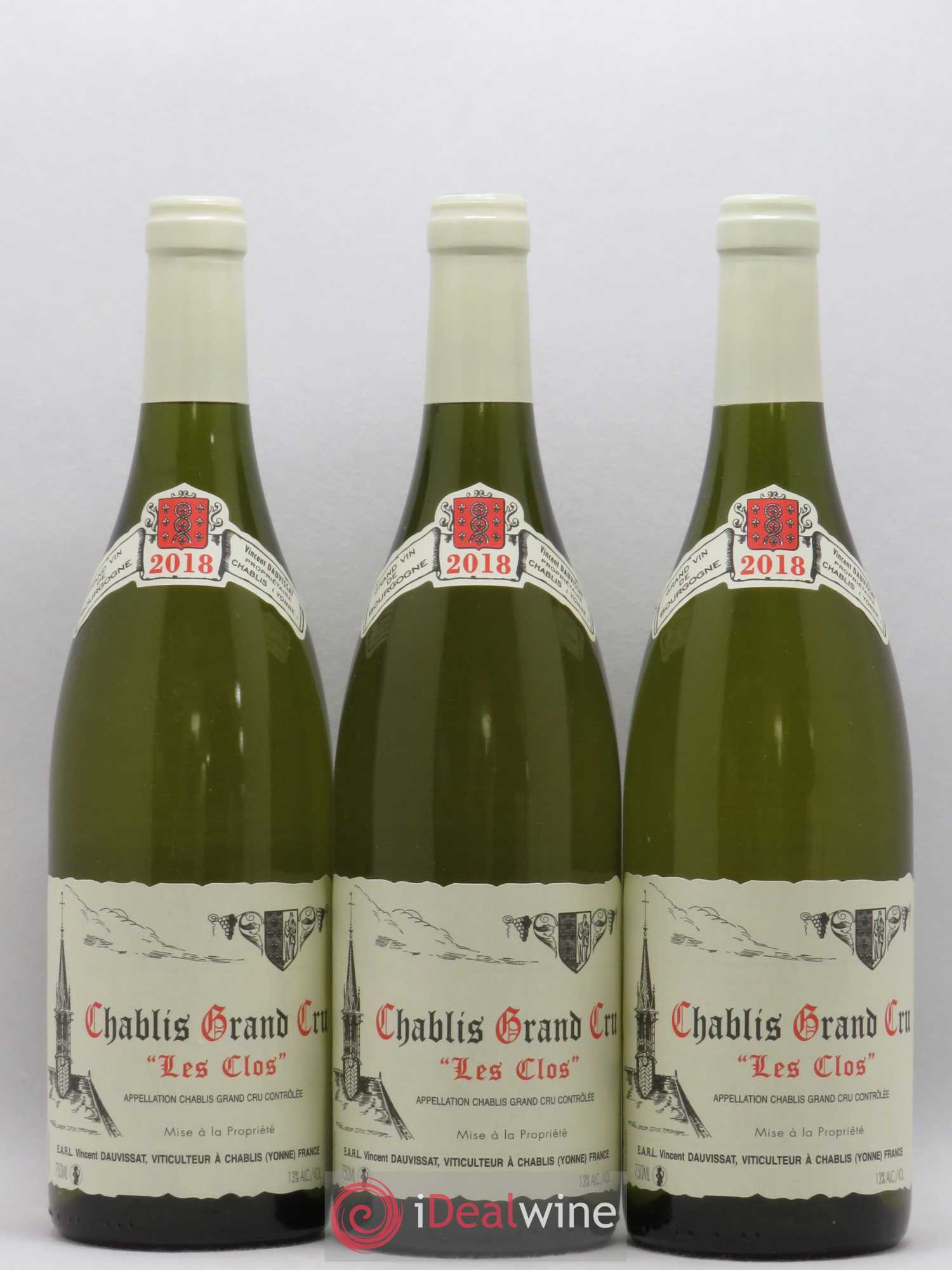 Chablis Grand Cru Les Clos Vincent Dauvissat (Domaine) 2018 - Lot de 3 bouteilles - 0
