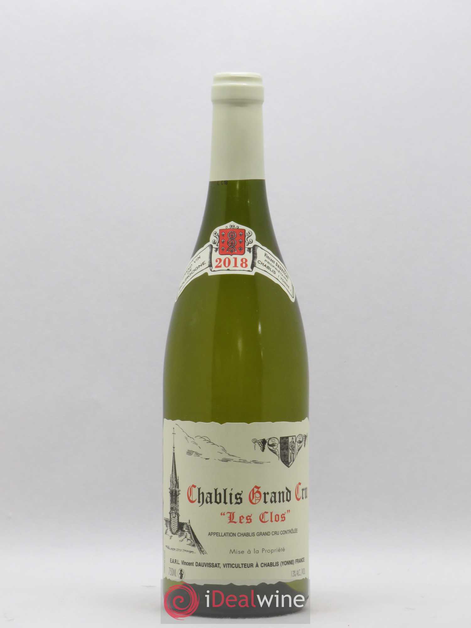 Chablis Grand Cru Les Clos Vincent Dauvissat (Domaine) 2018 - Lot de 1 bouteille - 0