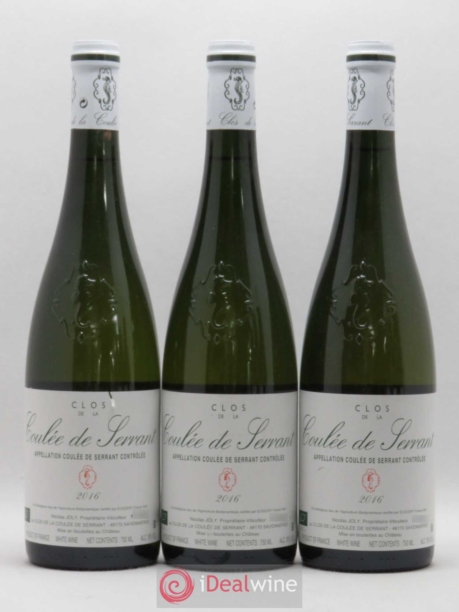 Savennières Clos de la Coulée de Serrant Vignobles de la Coulée de Serrant - Nicolas Joly 2016 - Lot de 6 bouteilles - 1