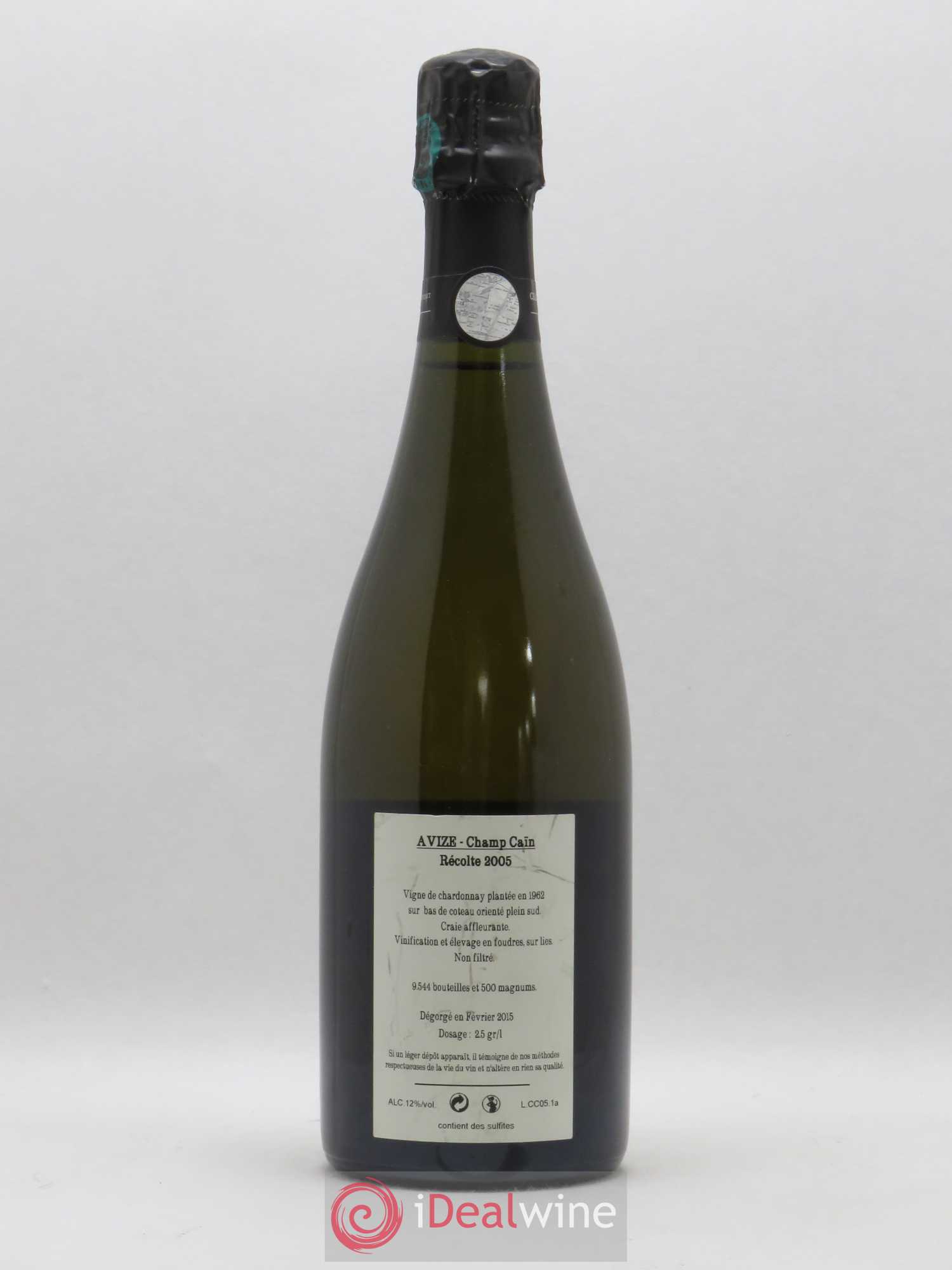 Avize Champ Caïn Extra-Brut Jacquesson 2005 - Lot de 1 bouteille - 1