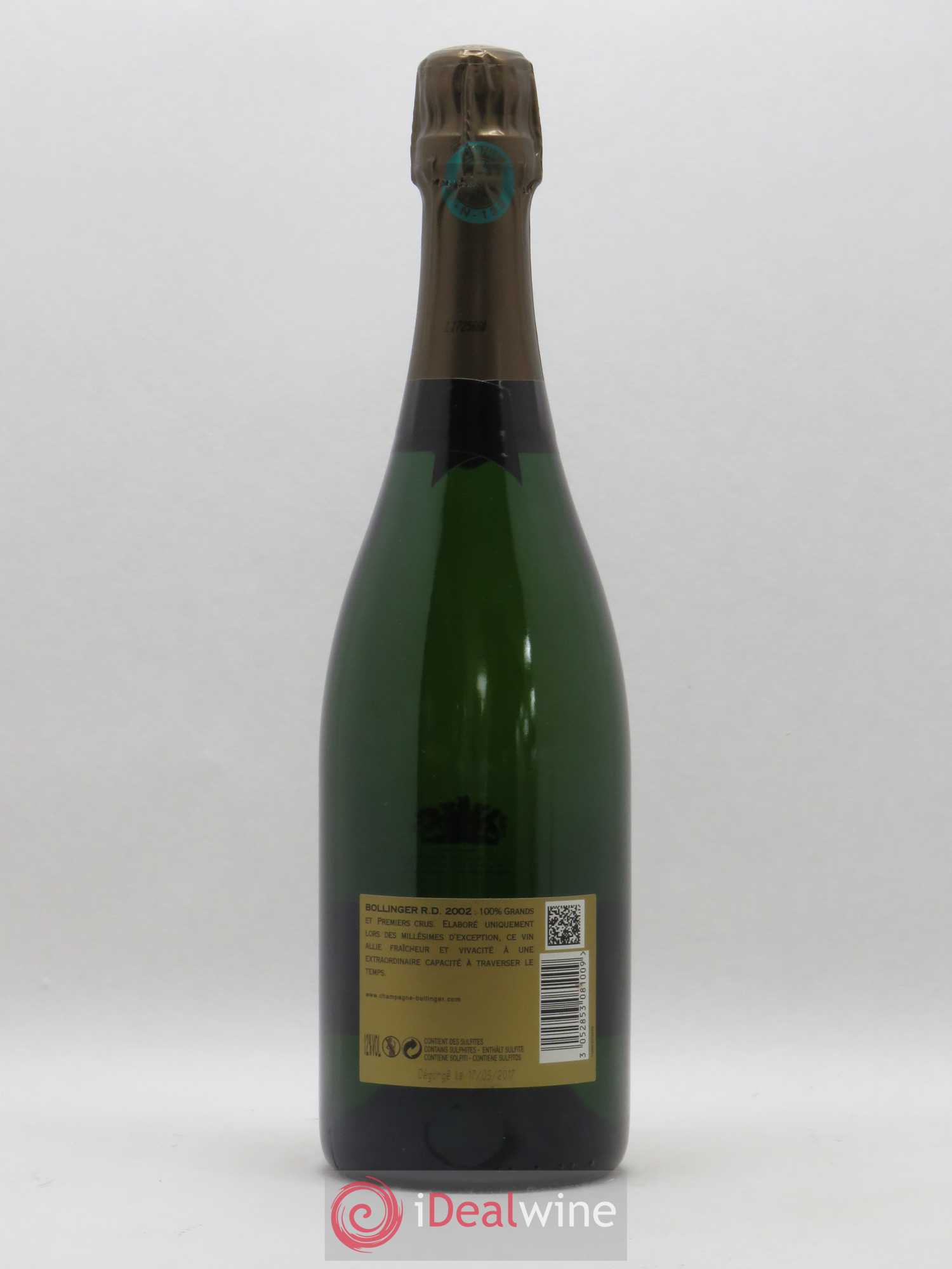 R.D. Extra-Brut Bollinger 2002 - Lot de 1 bouteille - 1