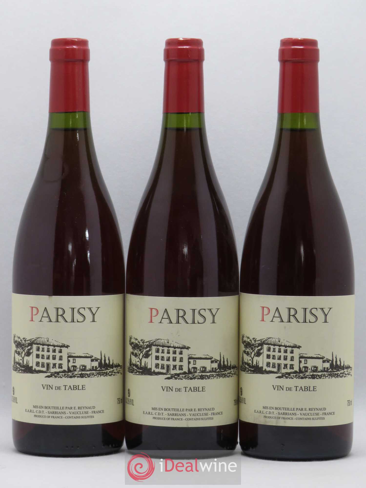 Vin de Table Parisy Emmanuel Reynaud - Posten von 3 Flaschen - 0