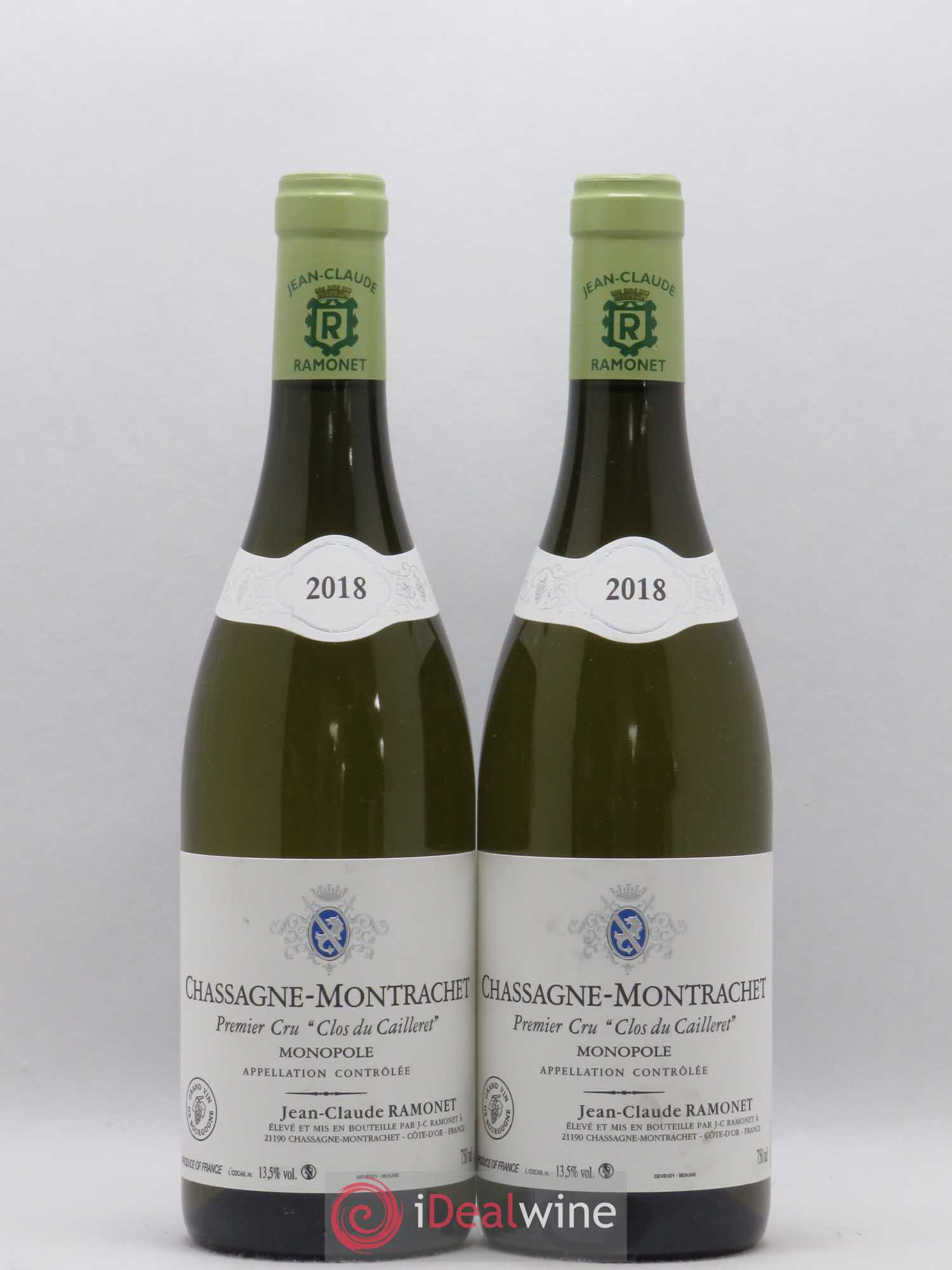 Chassagne-Montrachet 1er Cru Clos du Cailleret Ramonet (Domaine) 2018 - Lot de 2 bouteilles - 0