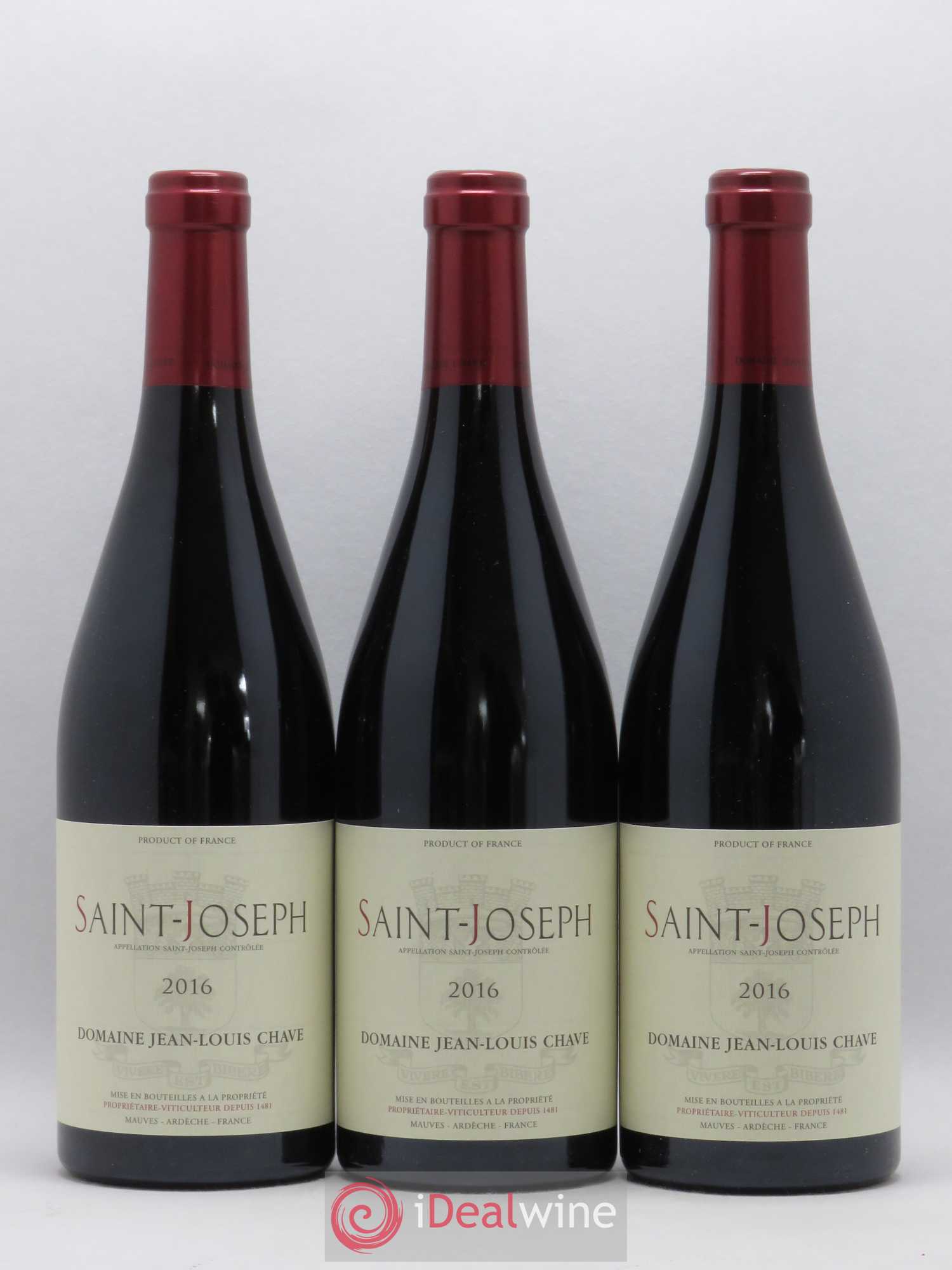 Saint-Joseph Jean-Louis Chave 2016 - Lot de 3 bouteilles - 0