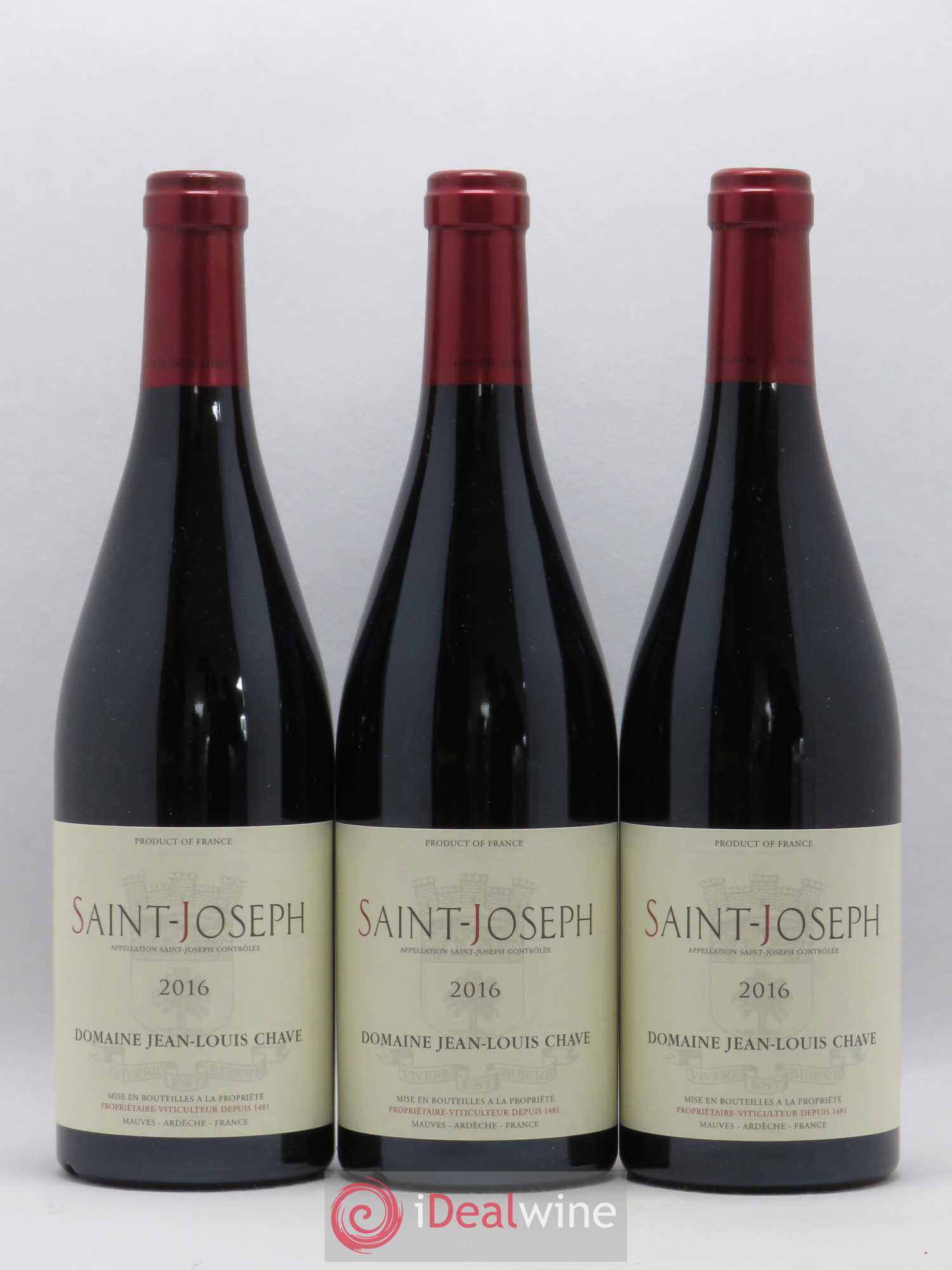 Saint-Joseph Jean-Louis Chave 2016 - Lot de 3 bouteilles - 0