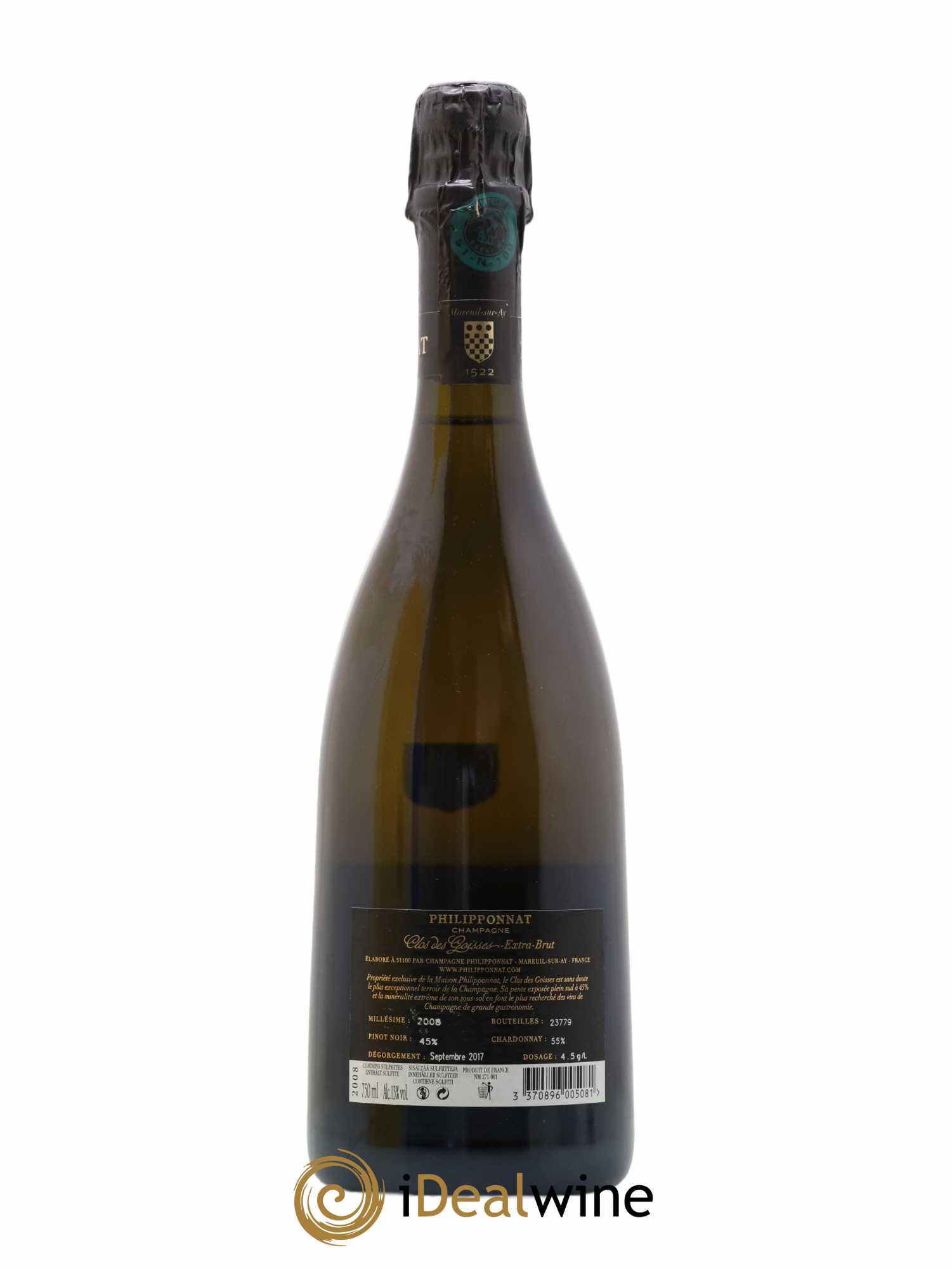 Clos des Goisses Philipponnat 2008 - Lotto di 1 bottiglia - 2