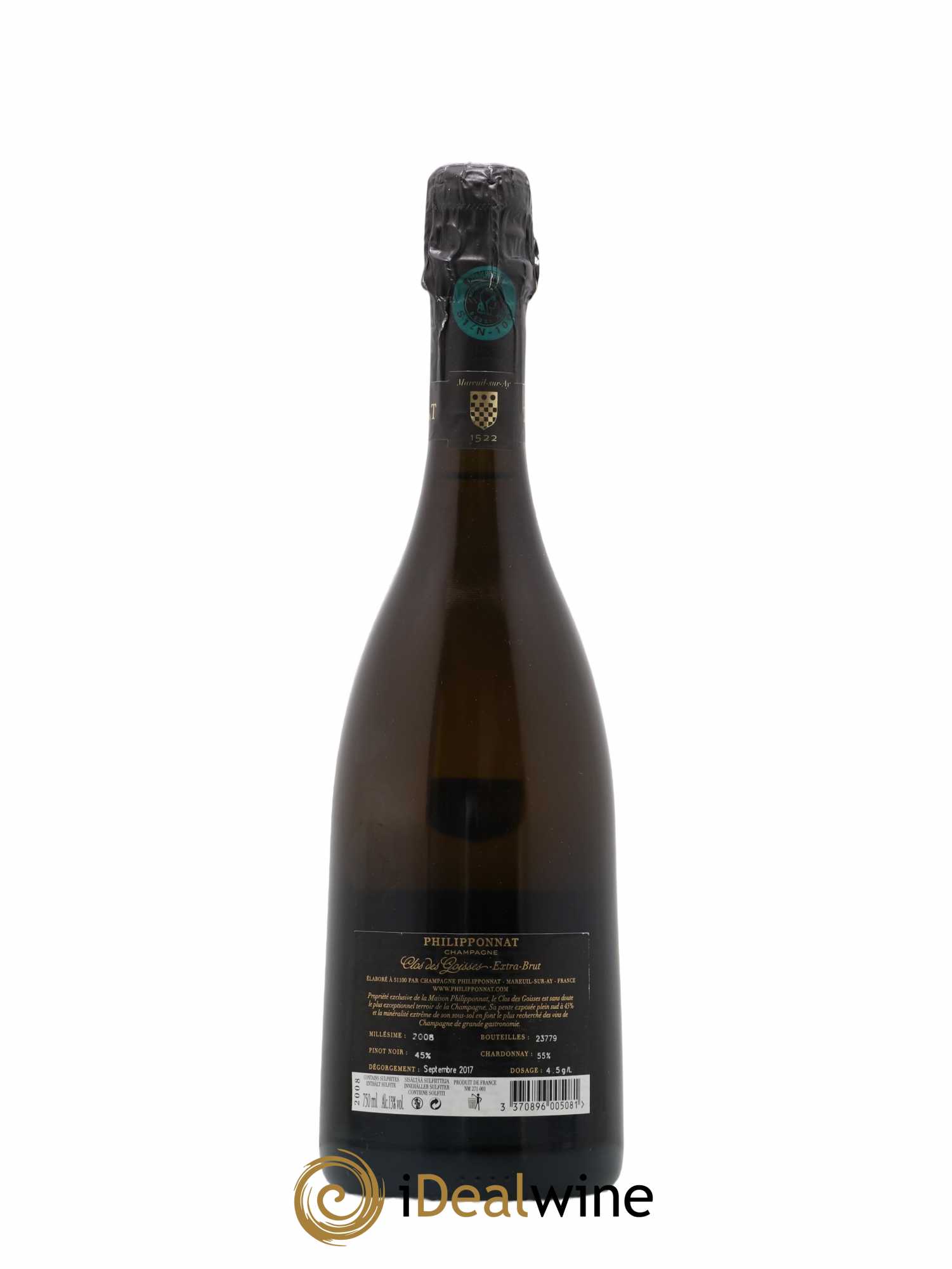 Clos des Goisses Philipponnat 2008 - Lot de 1 bouteille - 2
