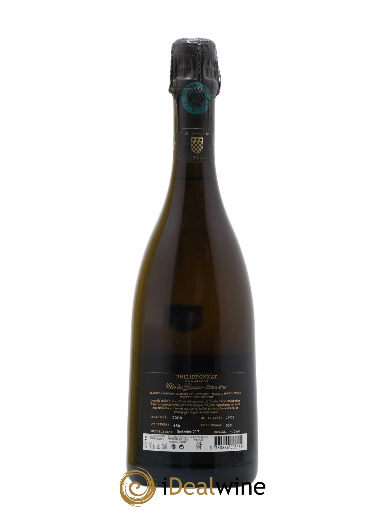 Clos des Goisses Philipponnat 2008 - Lot of 1 bottle - 2