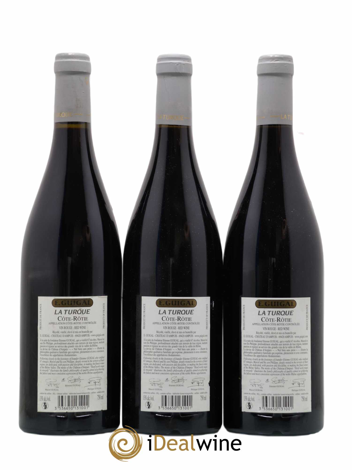 Côte-Rôtie La Turque Guigal 2004 - Lot de 3 bouteilles - 1
