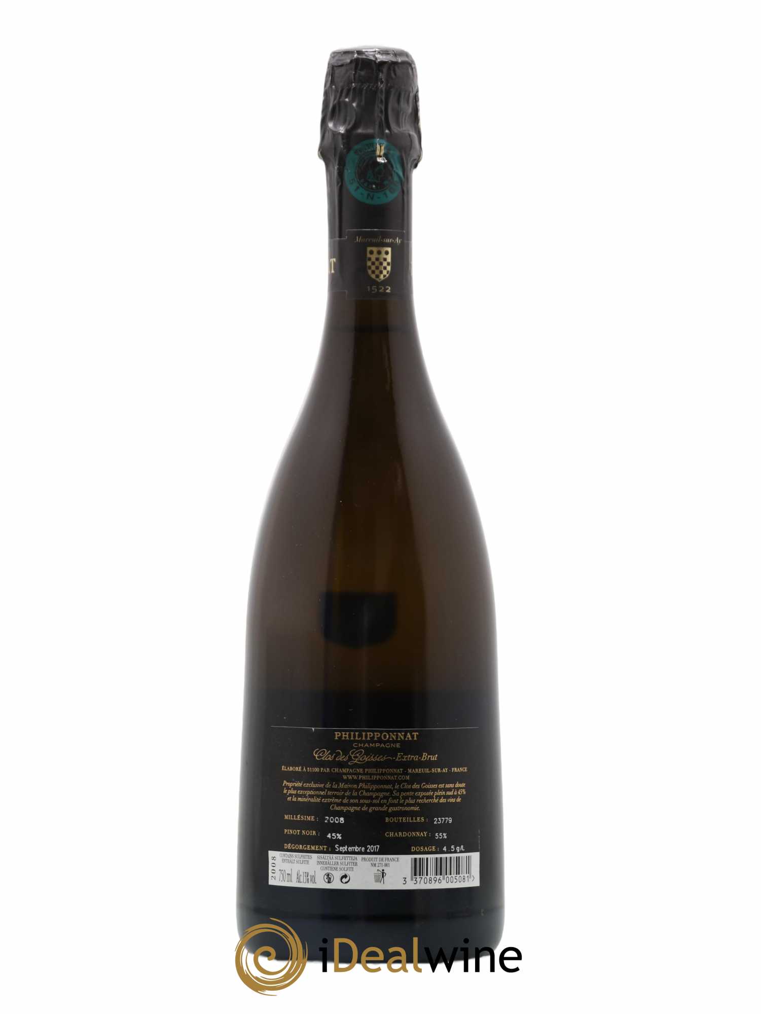 Clos des Goisses Philipponnat 2008 - Lot of 1 bottle - 2