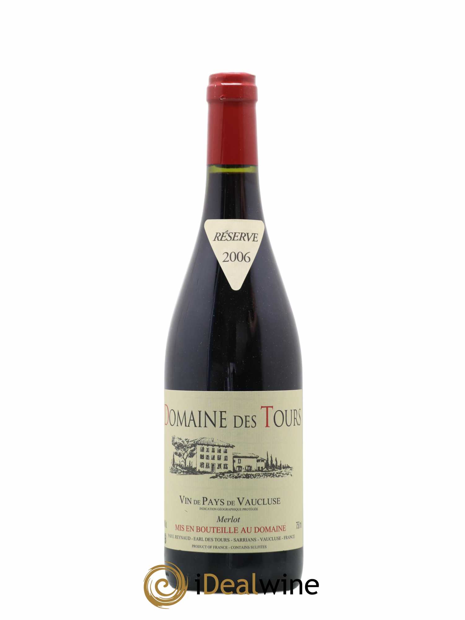 Vaucluse Domaine des Tours Merlot Emmanuel Reynaud 2006 - Lot de 1 bouteille - 0
