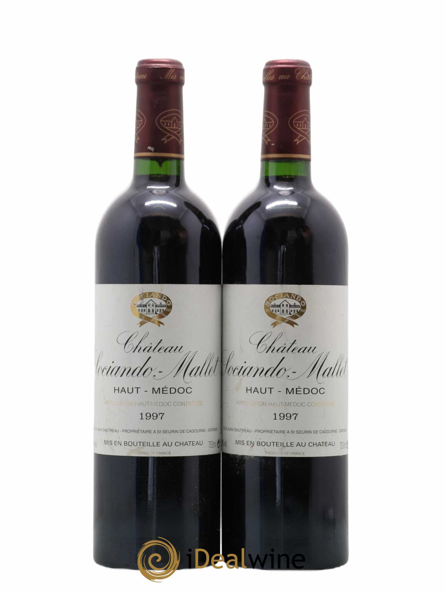 Château Sociando Mallet 1997 - Lot de 2 bouteilles - 0