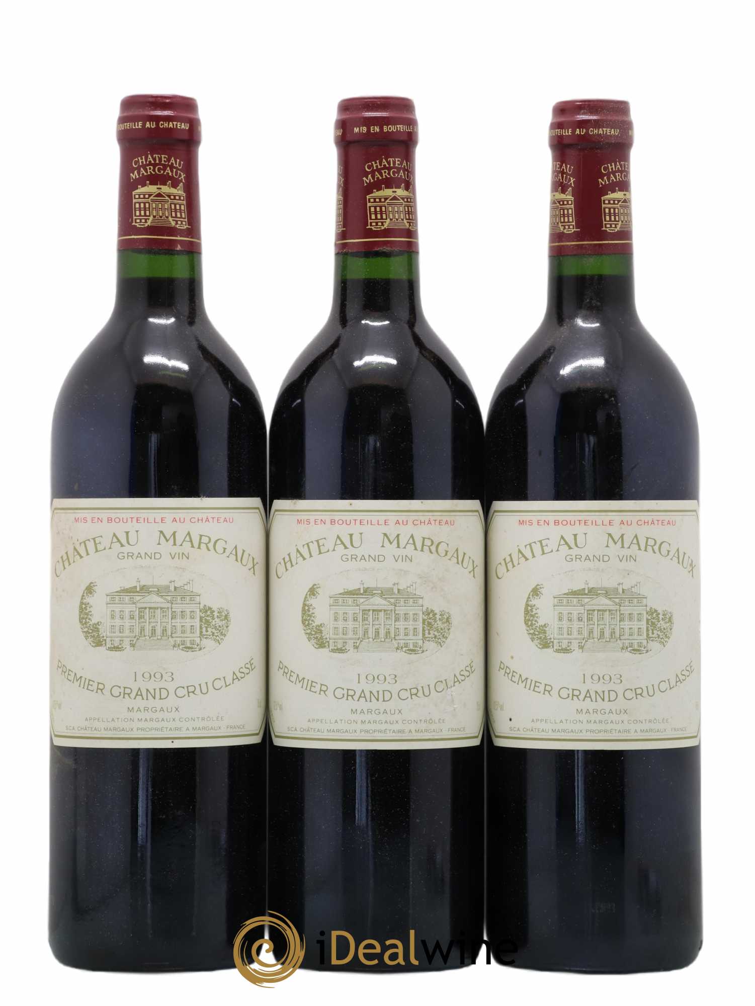 Château Margaux 1er Grand Cru Classé 1993 - Lot de 3 bouteilles - 0