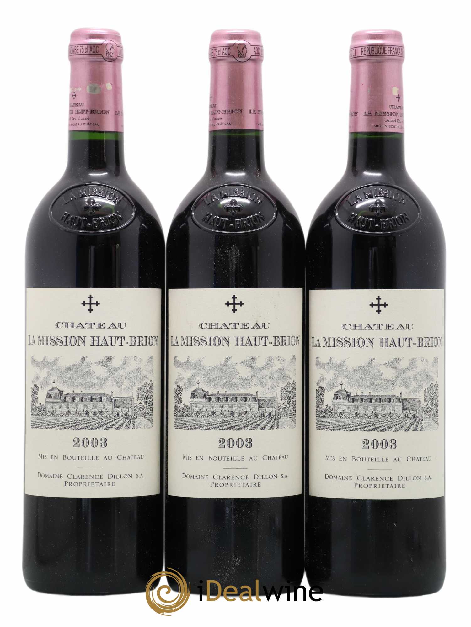 Château la Mission Haut-Brion Cru Classé de Graves 2003 - Lot of 3 bottles - 0