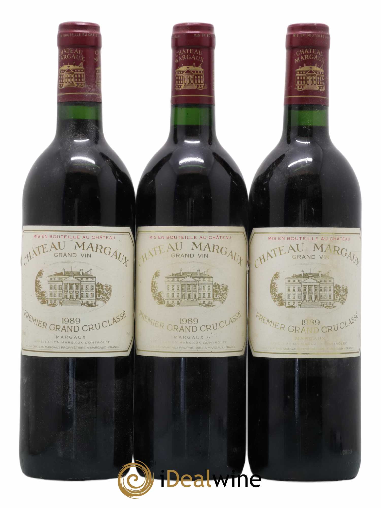 Château Margaux 1er Grand Cru Classé 1989 - Lot de 3 bouteilles - 0