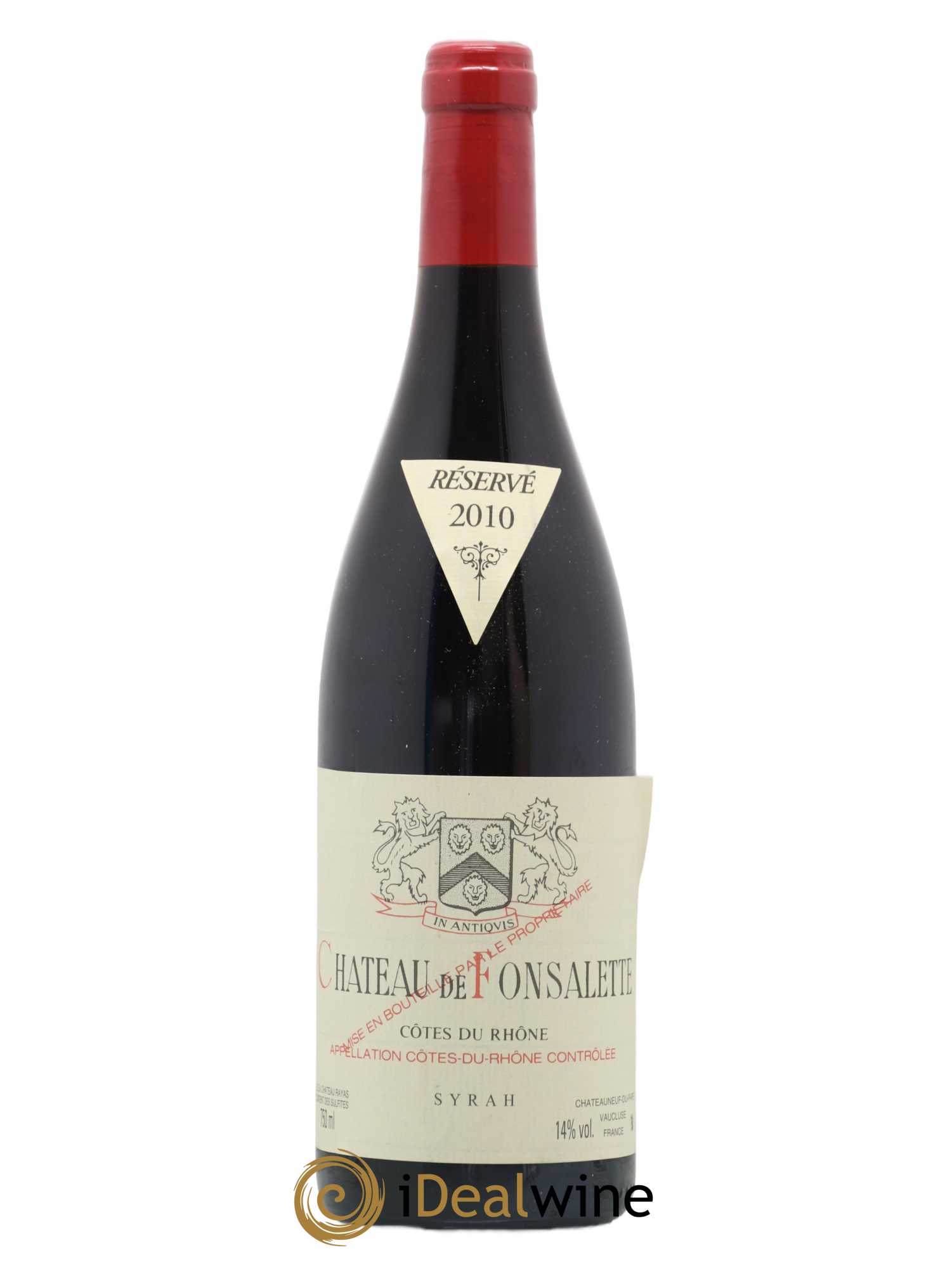 Côtes-du-Rhône Cuvée Syrah Château de Fonsalette 2010 - Lot de 1 bouteille - 0