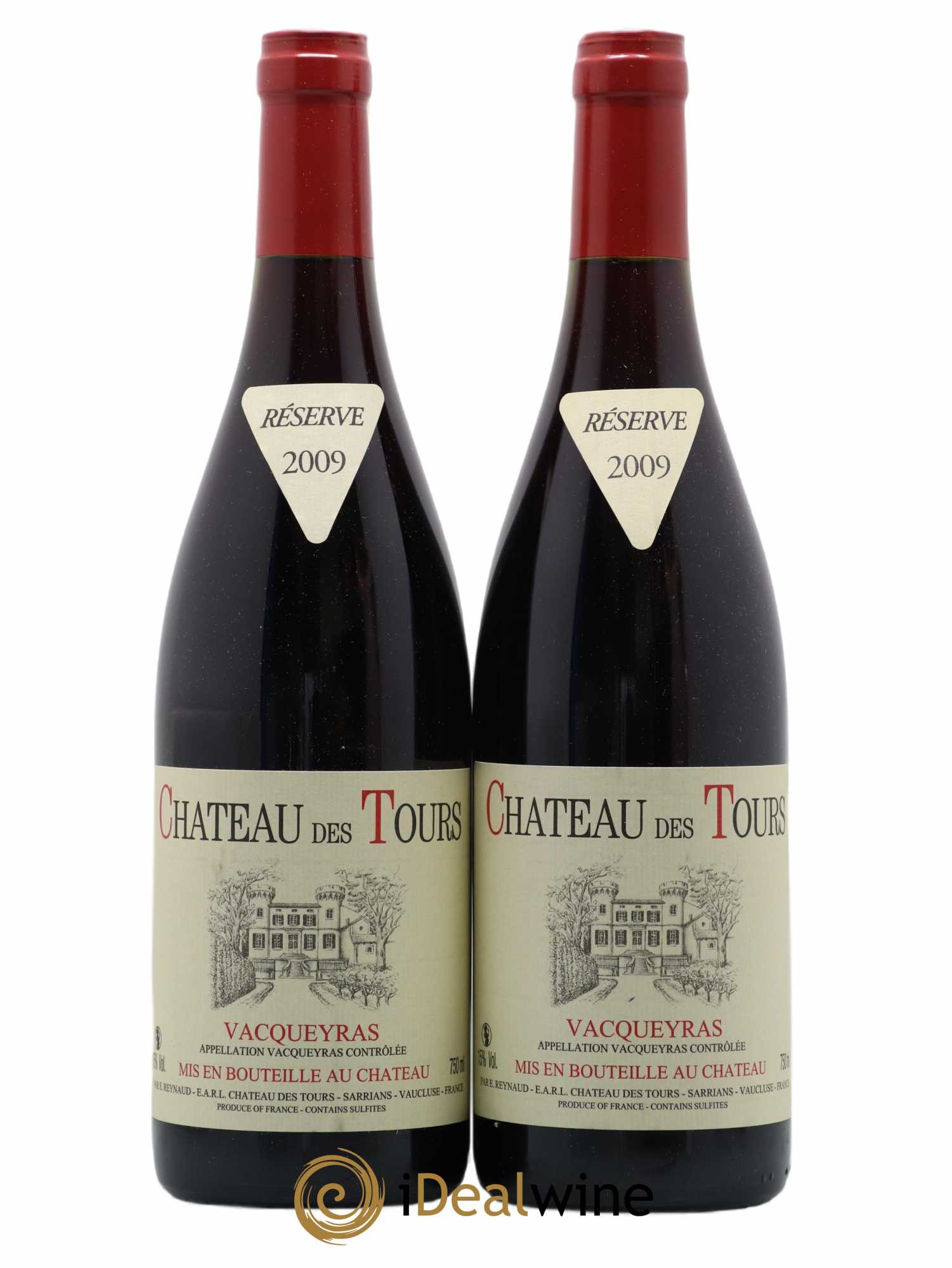 Vacqueyras Château des Tours Emmanuel Reynaud 2009 - Lot de 2 bouteilles - 0