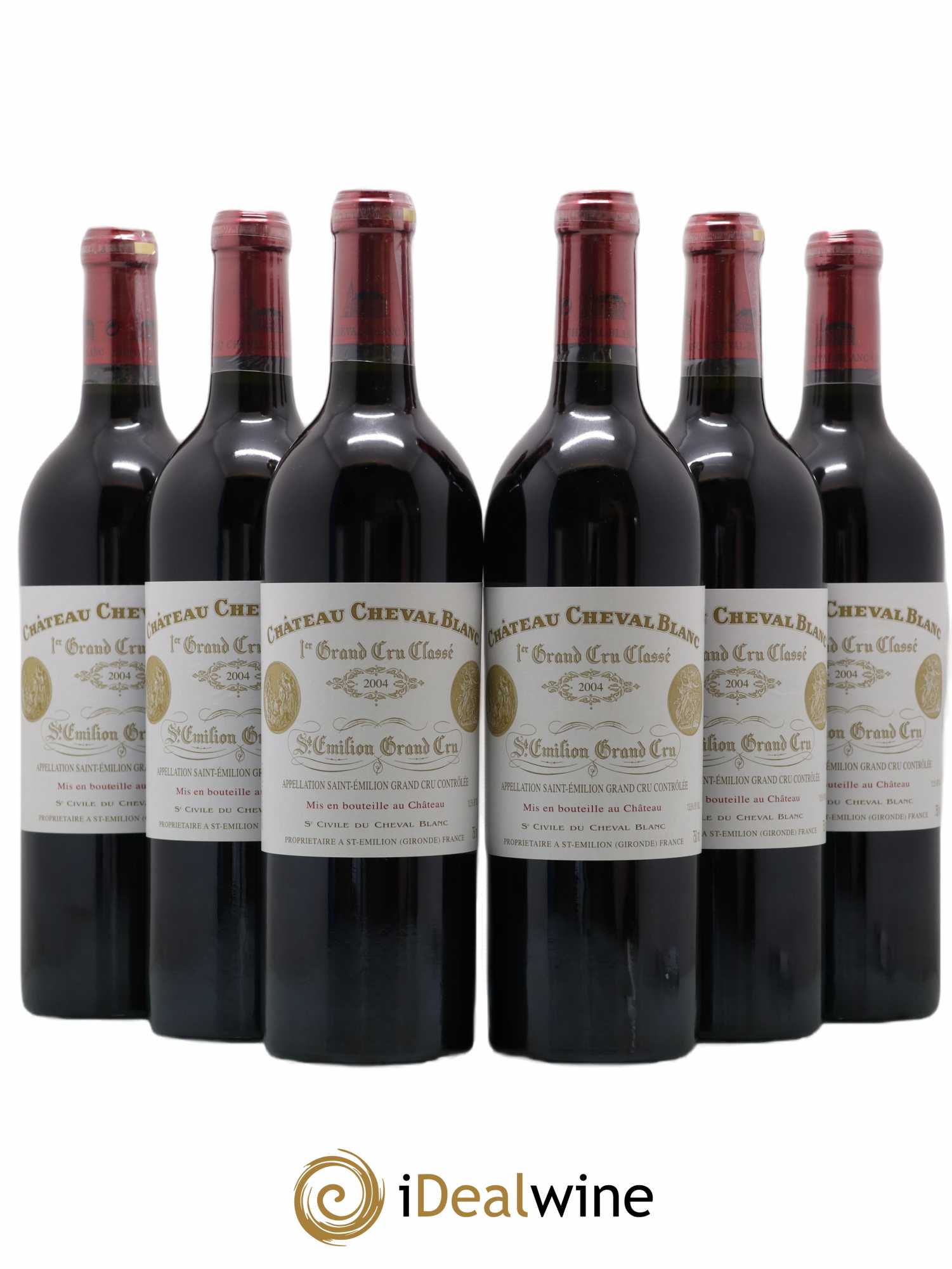 Château Cheval Blanc 1er Grand Cru Classé A 2004 - Lot de 6 bouteilles - 0
