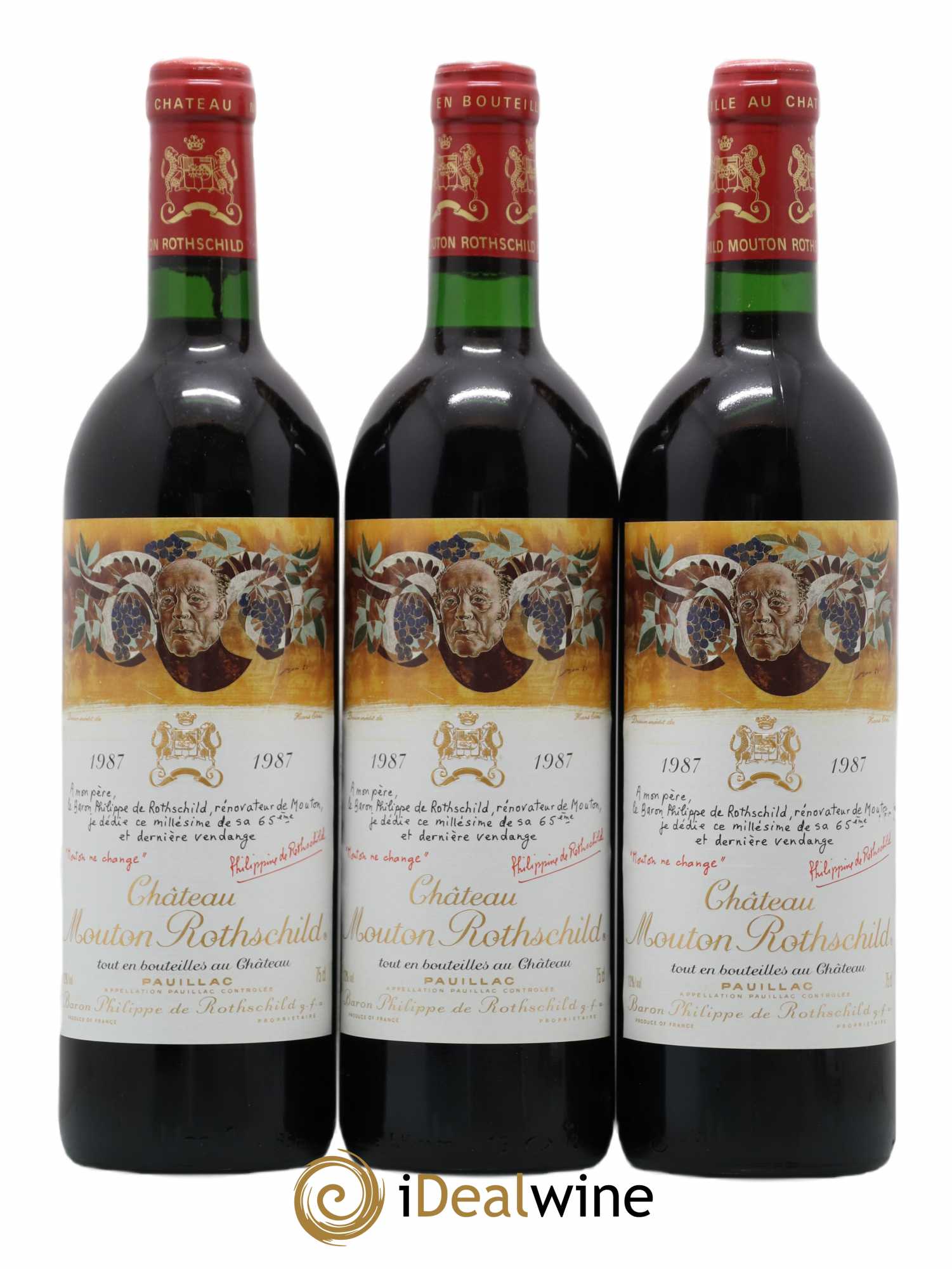 Château Mouton Rothschild 1er Grand Cru Classé 1987 - Lot de 6 bouteilles - 2