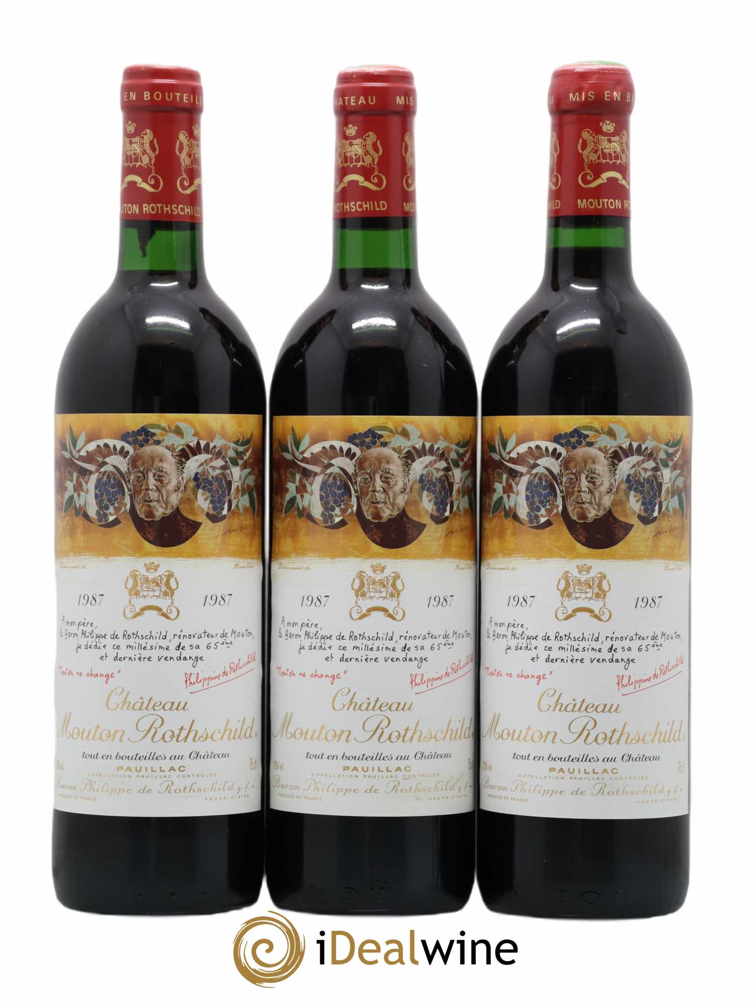 Château Mouton Rothschild 1er Grand Cru Classé 1987 - Lot de 6 bouteilles - 2