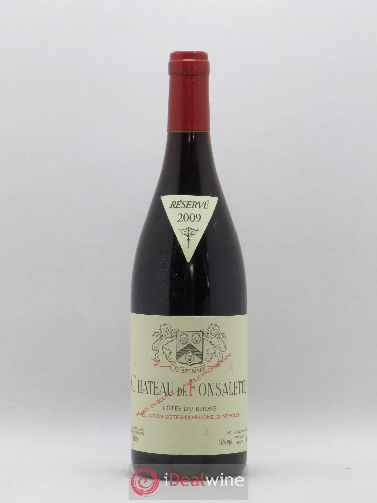Côtes-du-Rhône Château de Fonsalette Emmanuel Reynaud 2009 - Lot de 1 bouteille - 0