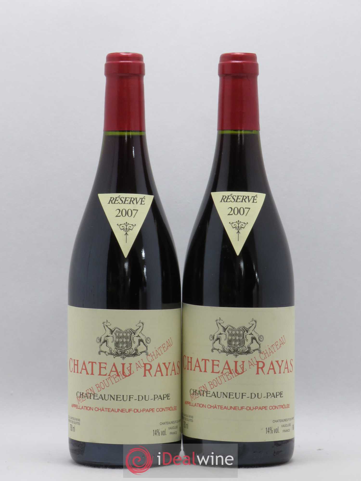 Châteauneuf-du-Pape Château Rayas Emmanuel Reynaud 2007 - Lot de 2 bouteilles - 0