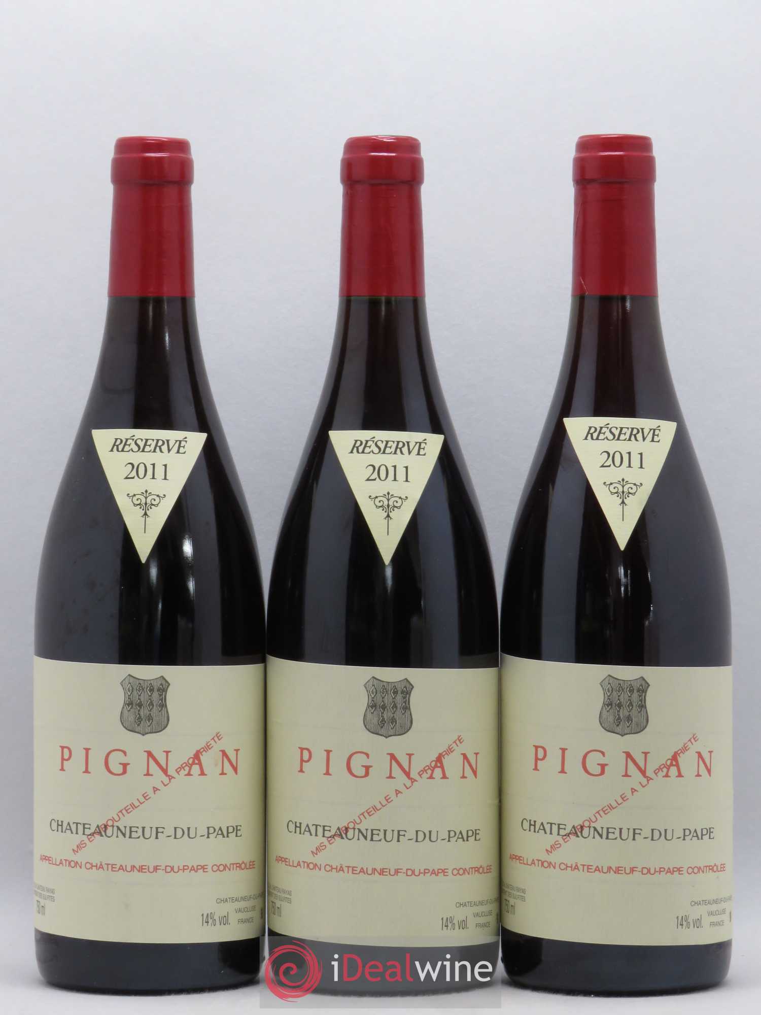 Châteauneuf-du-Pape Pignan Emmanuel Reynaud 2011 - Lot de 3 bouteilles - 0